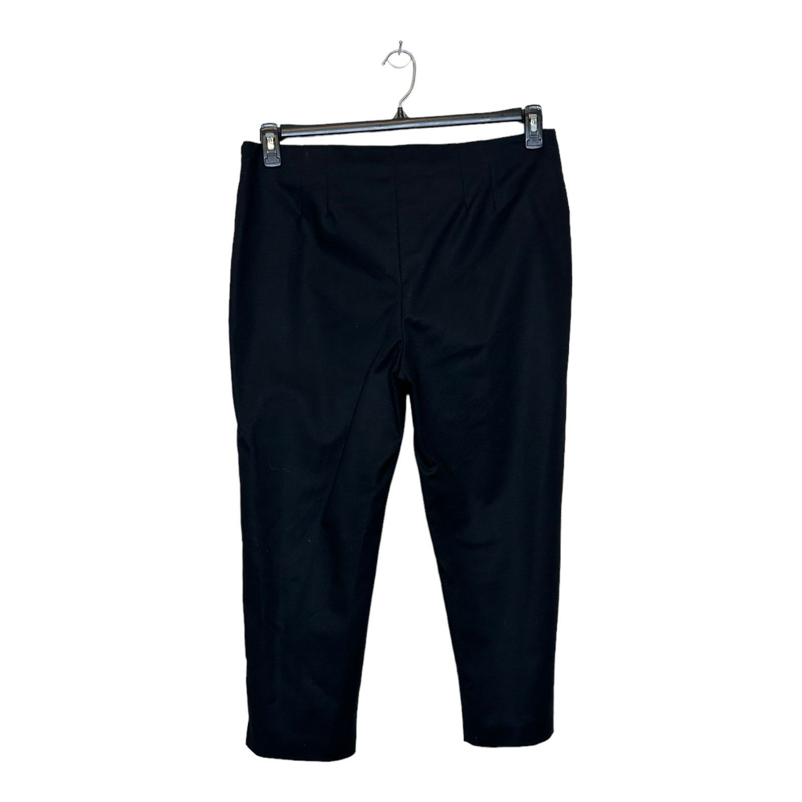 Chicos Chico's black flat front cropped pants size 2/ L-12 Size 36" / US 14 / IT 50 - 2 Thumbnail