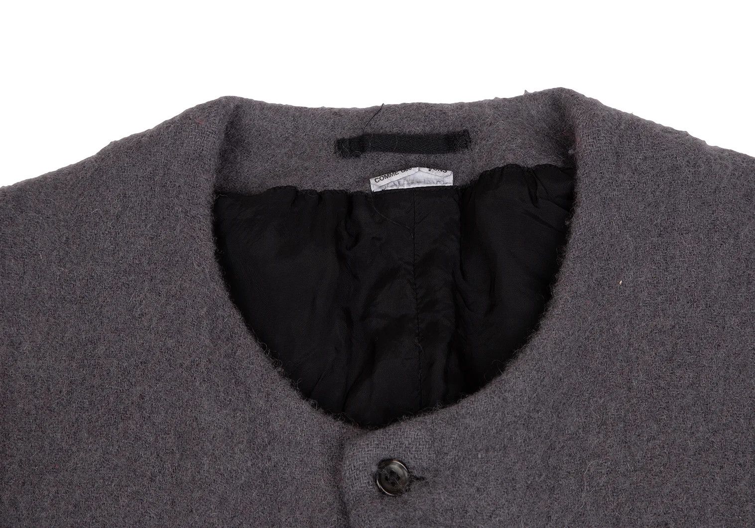 Comme des Garcons Homme Plus Wool Felted No-Collar Jacket in Gray Size M Size US M / EU 48-50 / 2 - 3 Thumbnail