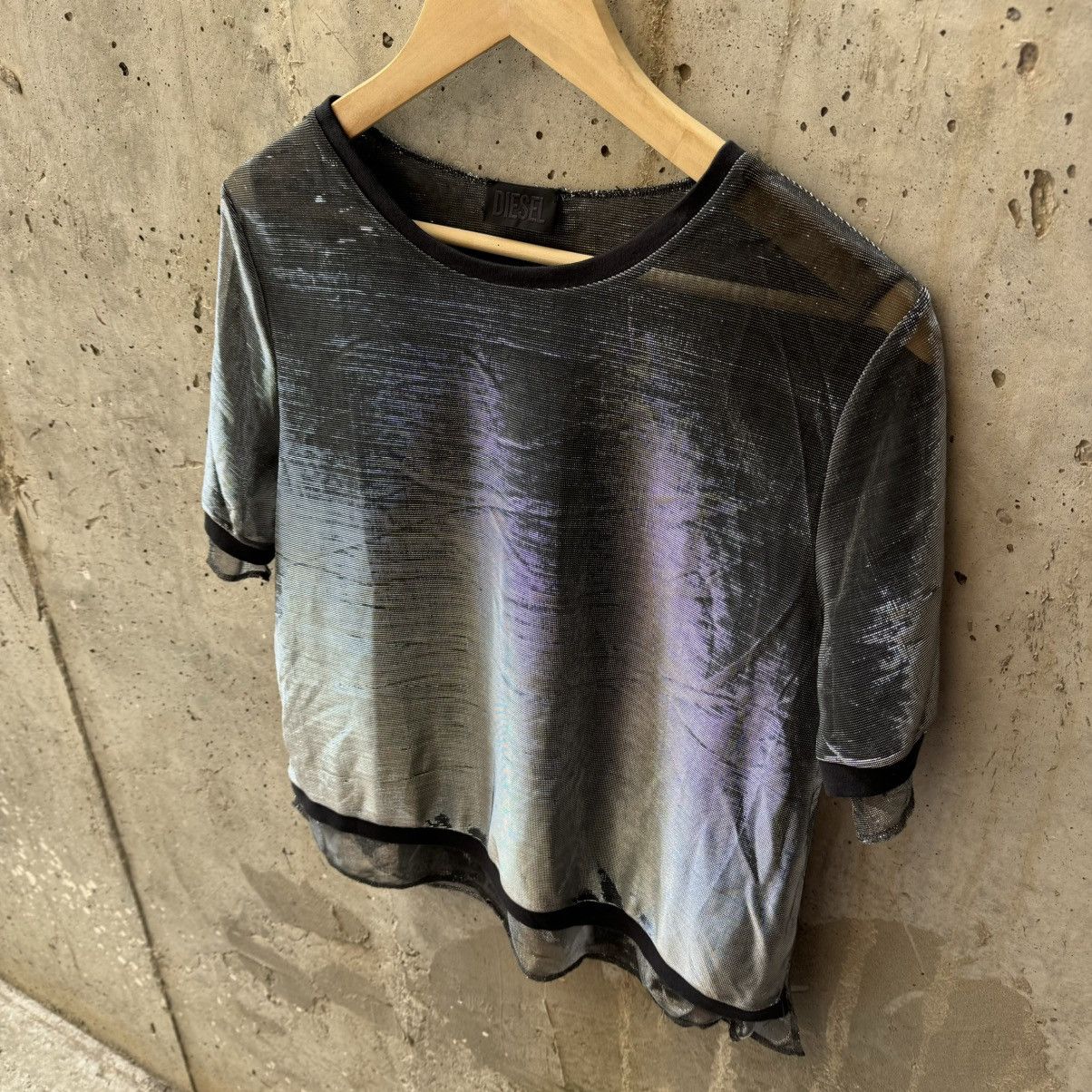 Diesel Diesel Metallic Sheer Mesh T-Shirt Size M / US 6-8 / IT 42-44 - 3 Thumbnail