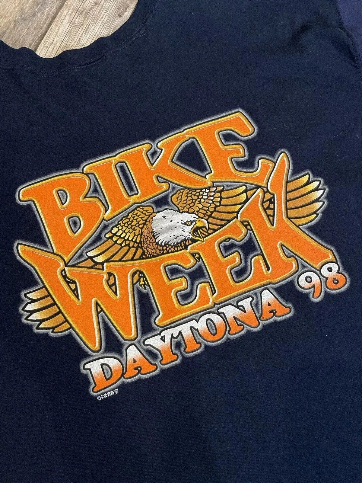 Vintage VINTAGE 1998 DAYTONA BIKE WEEK Biker Mens MOTO SHIRT MENS Size US XXL / EU 58 / 5 - 9 Thumbnail