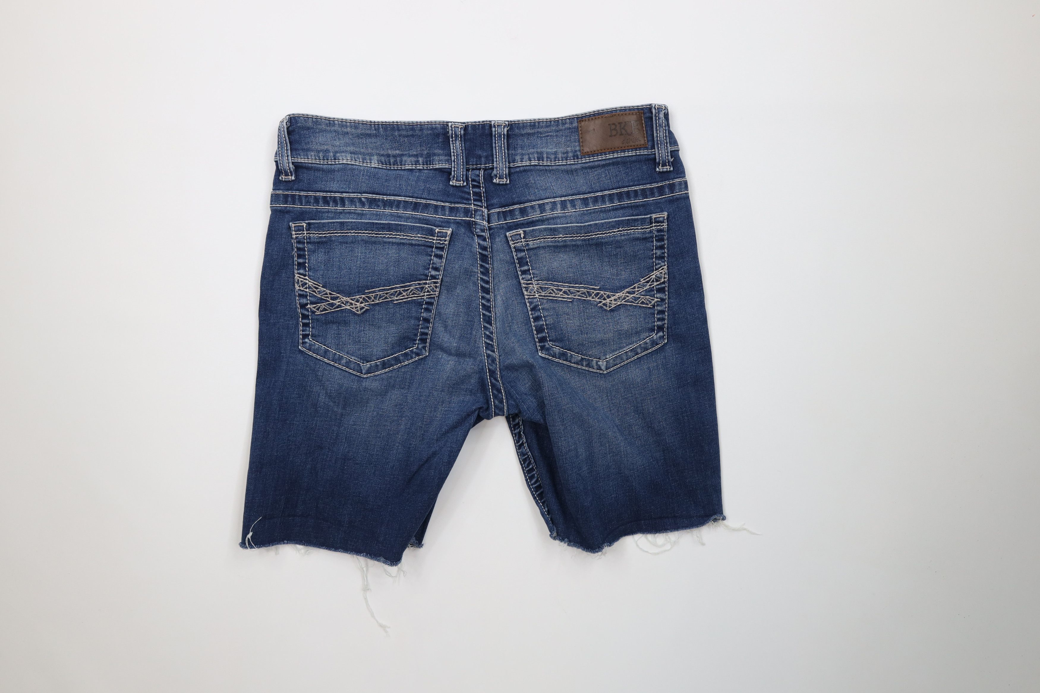 Vintage Buckle BKE Off Thick Stitch Stretch Denim Jean Shorts Blue Size 31" - 9 Thumbnail