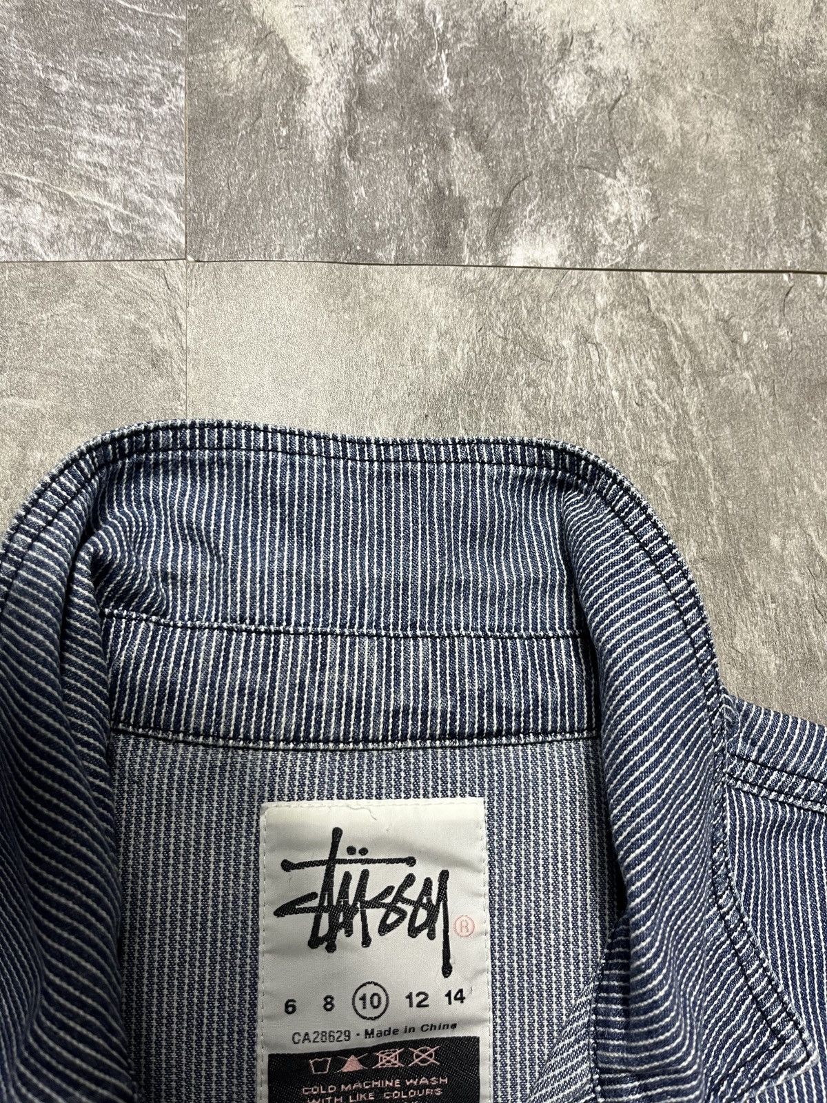 Stussy Stussy Vintage 90s Cropped Striped Embroidered Big Logo Y2K Size US S / EU 44-46 / 1 - 9 Thumbnail