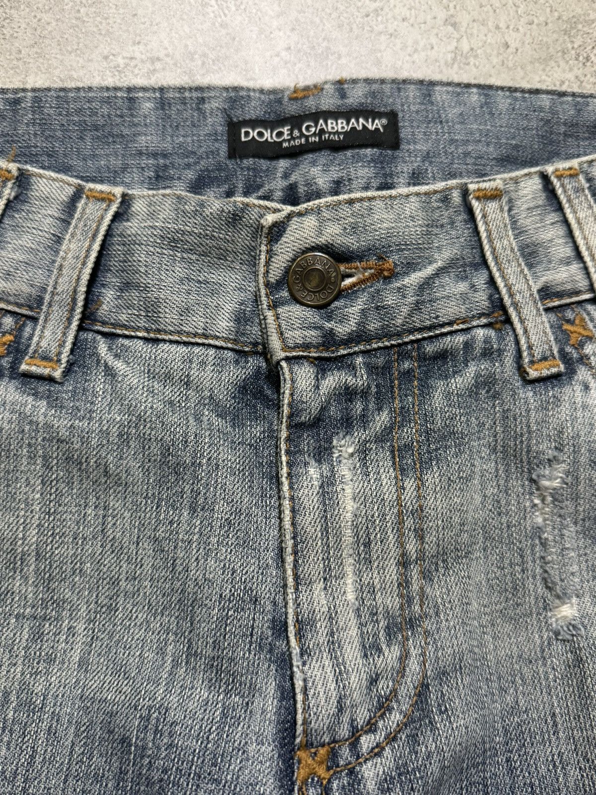 Dolce & Gabbana DOLCE & GABBANA DISTRESSED BOOTCUT JEANS Size US 33 - 7 Thumbnail
