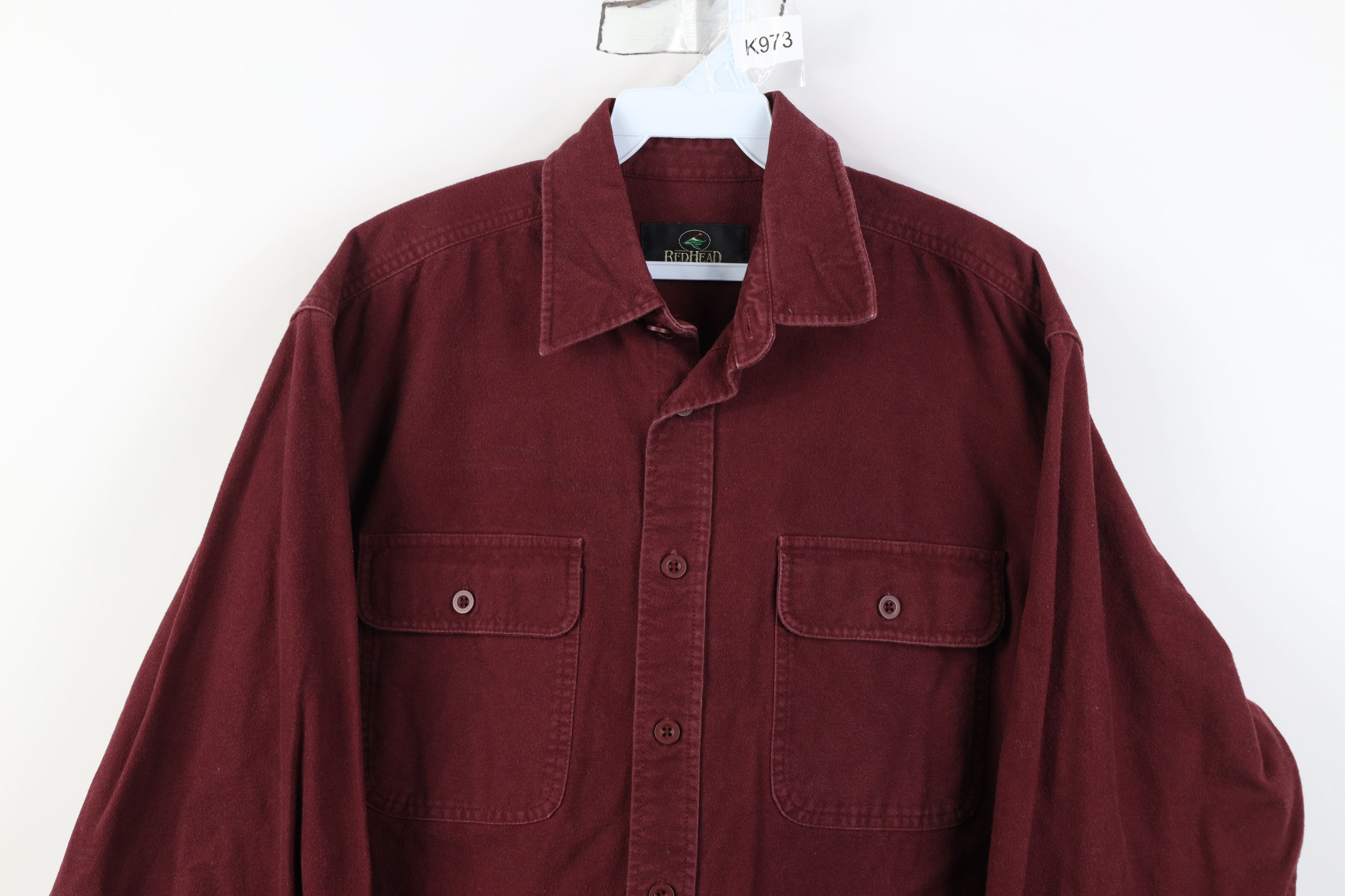 Vintage Vintage 90s Streetwear Heavyweight Chamois Button Shirt Size US M / EU 48-50 / 2 - 2 Thumbnail