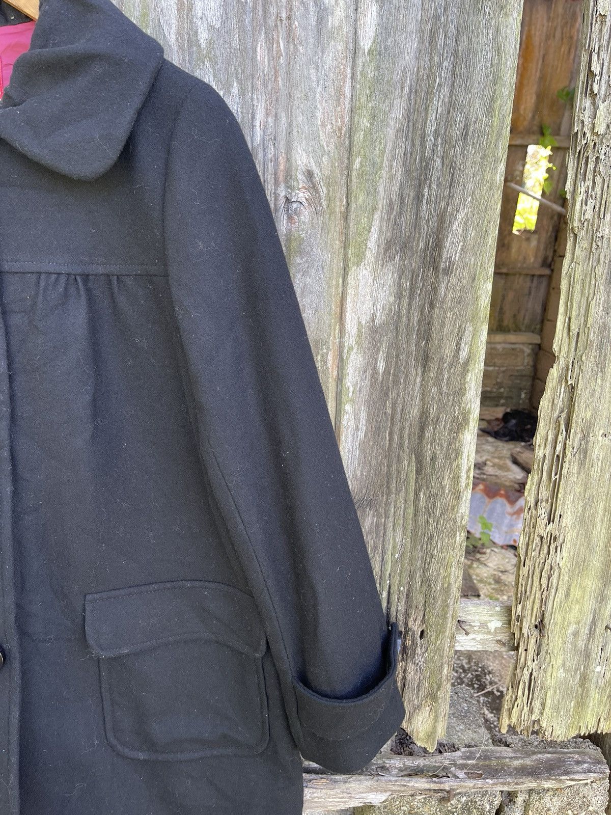 Designer II MK Mikhel Klein Paris Black Wool Blend Coat Size M / US 6-8 / IT 42-44 - 8 Thumbnail