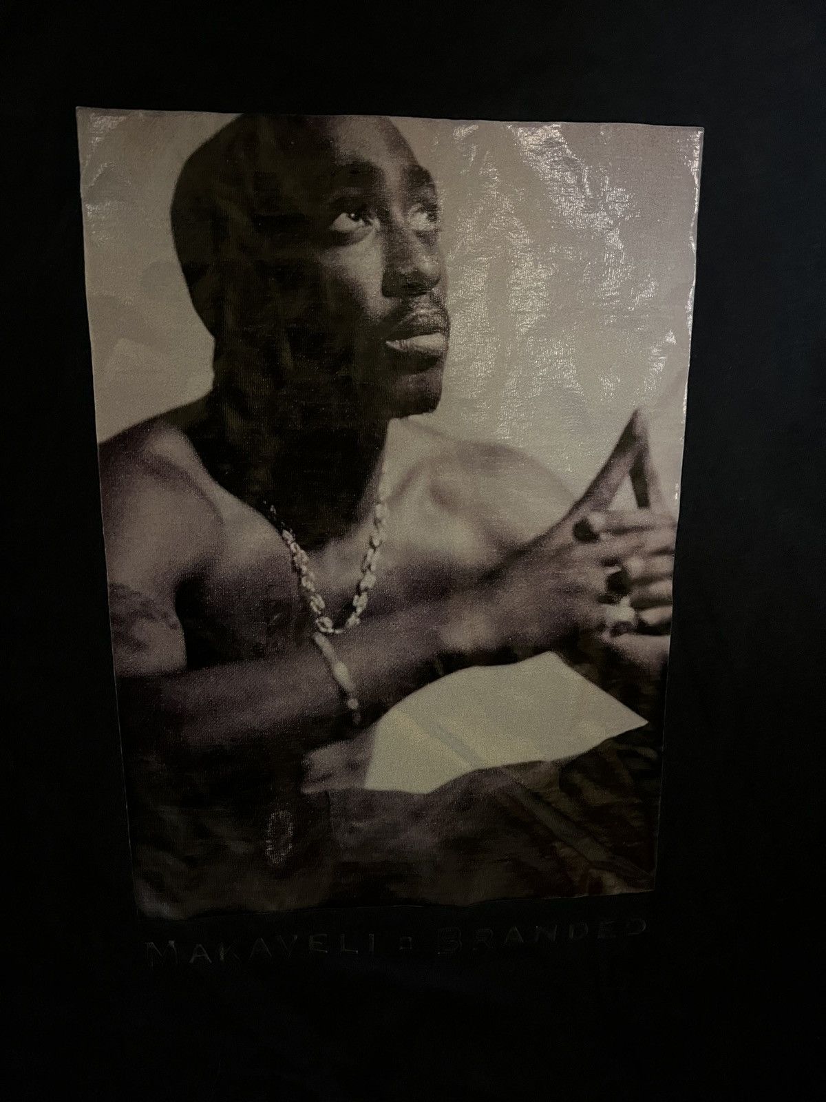 Makaveli × Rap Tees × Vintage Vintage Tupac Shakur Makaveli Portrait Shirt size 2XL Size US XXL / EU 58 / 5 - 2 Thumbnail