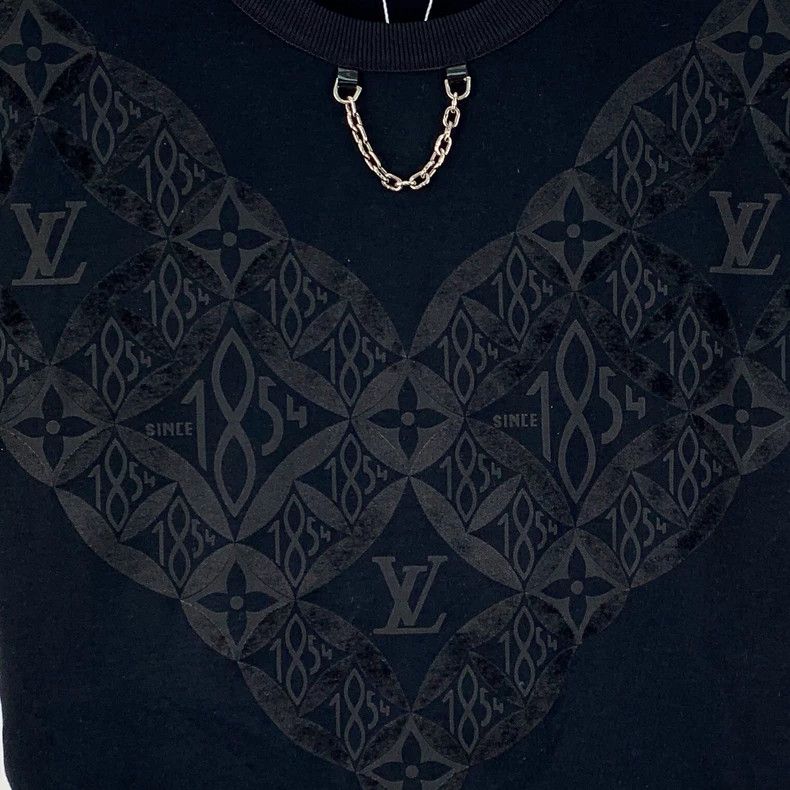 Louis Vuitton Louis Vuitton Black logo print cotton crewneck short sleev Size US M / EU 48-50 / 2 - 4 Thumbnail