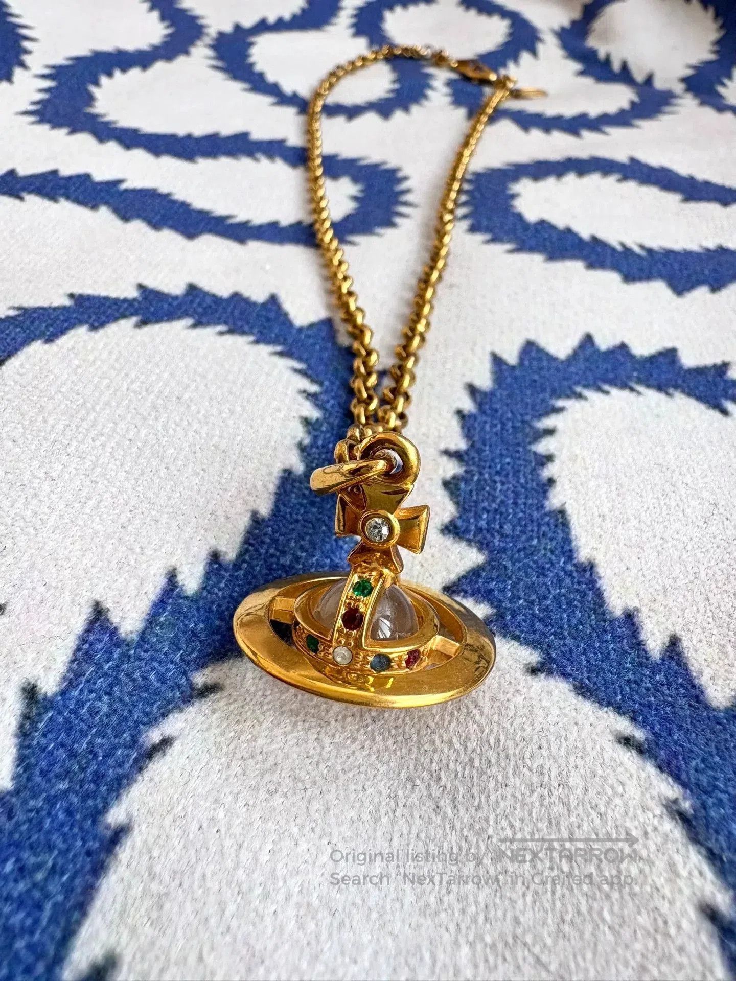 Vivienne Westwood Vivienne Westwood Gold Saturn Orb Necklace. Size ONE SIZE - 2 Thumbnail