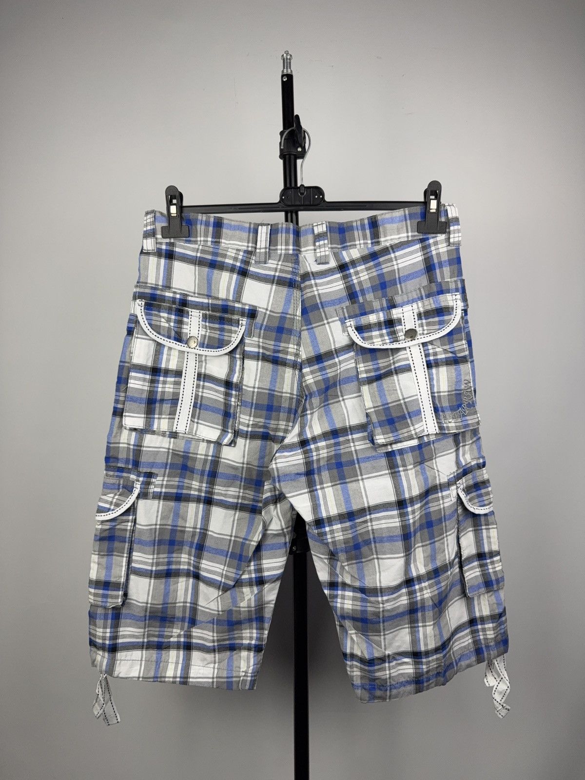 G-Star 00s G-Star RAW Checked Cargo Shorts Plaid Utility Style Size US 32 / EU 48 - 7 Thumbnail