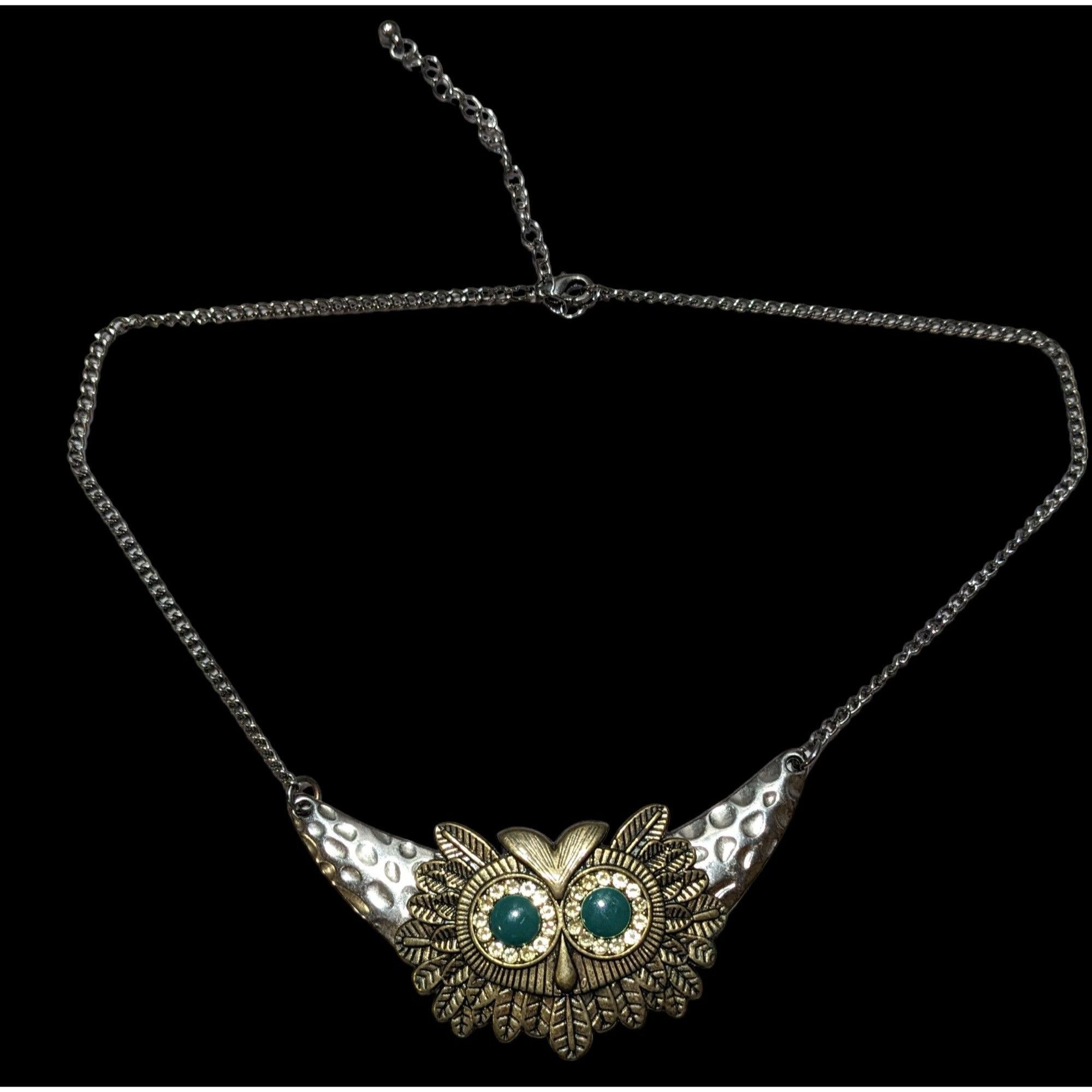Other Steampunk Rhinestone Owl Necklace Size ONE SIZE - 2 Thumbnail