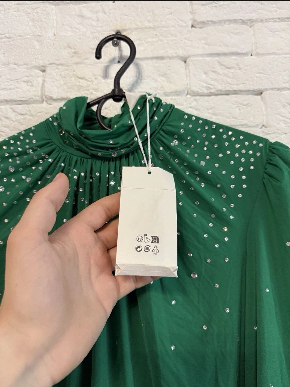 H&M × Paco Rabanne Paco Rabanne x HM Brand New Top Blouse With Rhinestones Sz M Size M / US 6-8 / IT 42-44 - 5 Thumbnail