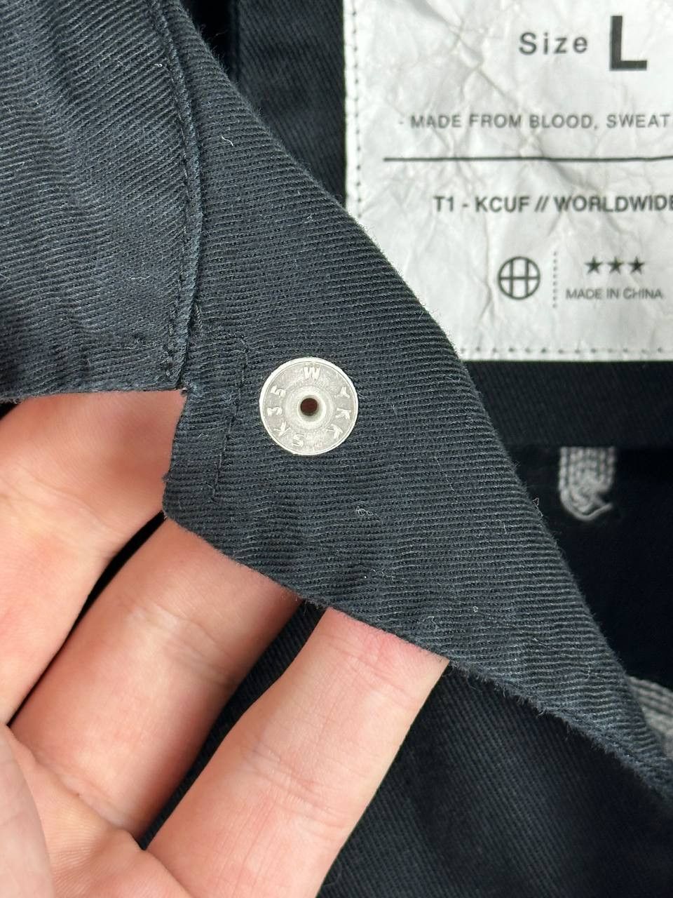 Huf Huf Sample Not For Sale Big Logo Cotton Overshirt Size L Size US L / EU 52-54 / 3 - 6 Thumbnail