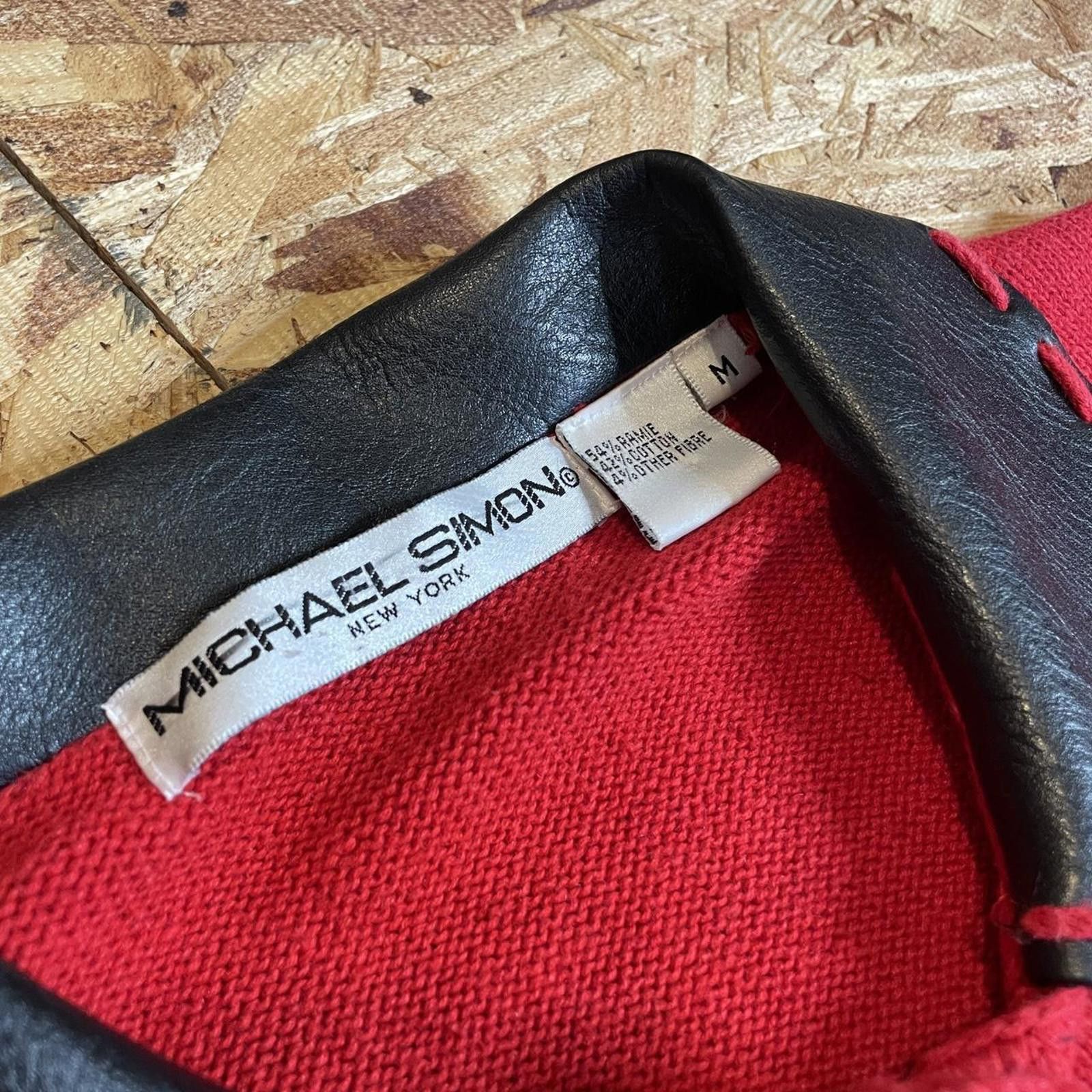 ☮️ 90s Michael Simon chunky knit collared jacket ☮️