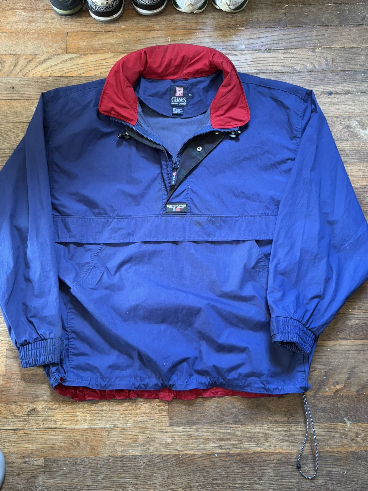 Chaps Ralph Lauren × Vintage CHAPS by Ralph Lauren 1/2 Zip Pullover Windbreaker Size US XL / EU 56 / 4 - 1 Thumbnail