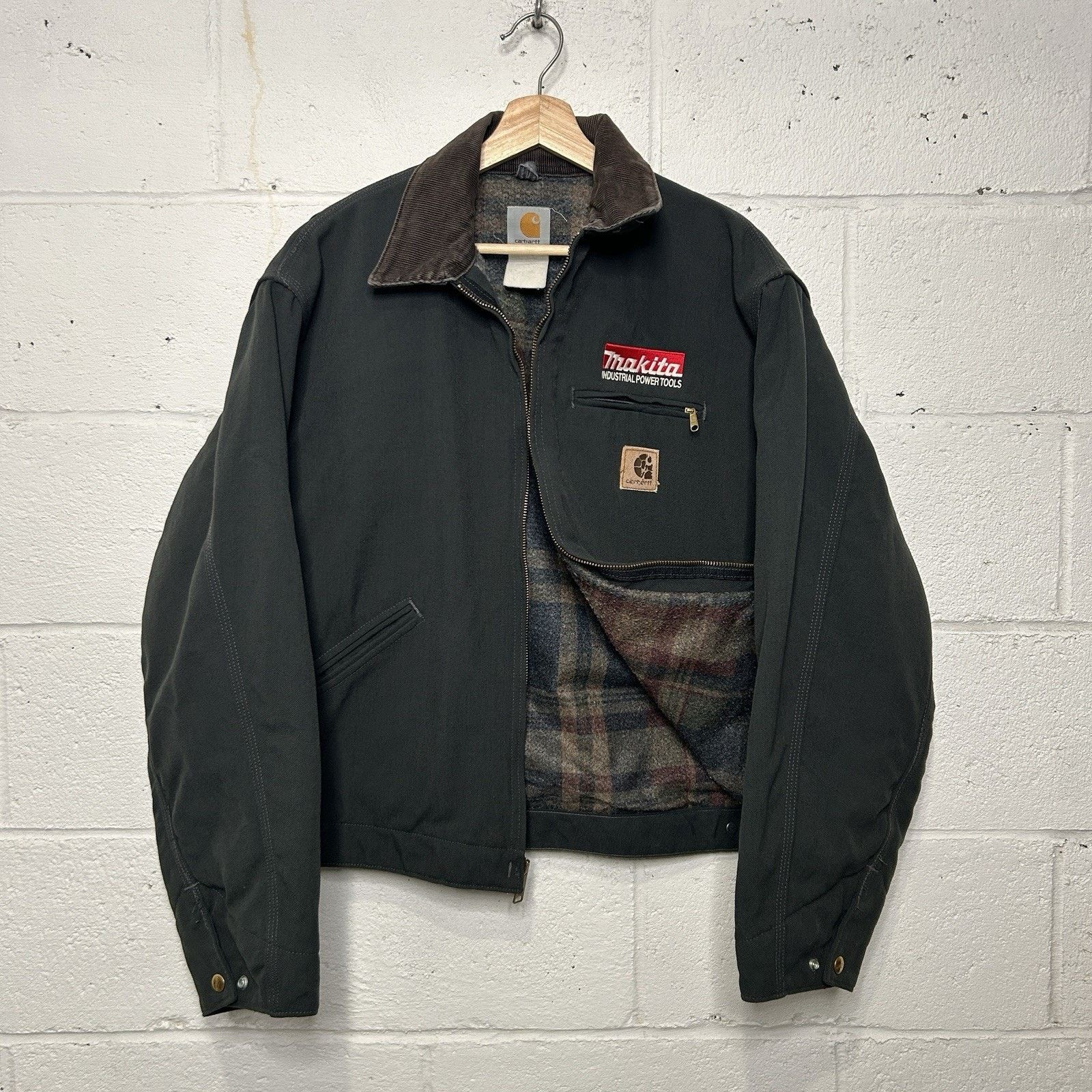 Carhartt Vintage Carhartt Blanket-Lined Detroit Jacket “Charcoal” Size US XL / EU 56 / 4 - 1 Thumbnail