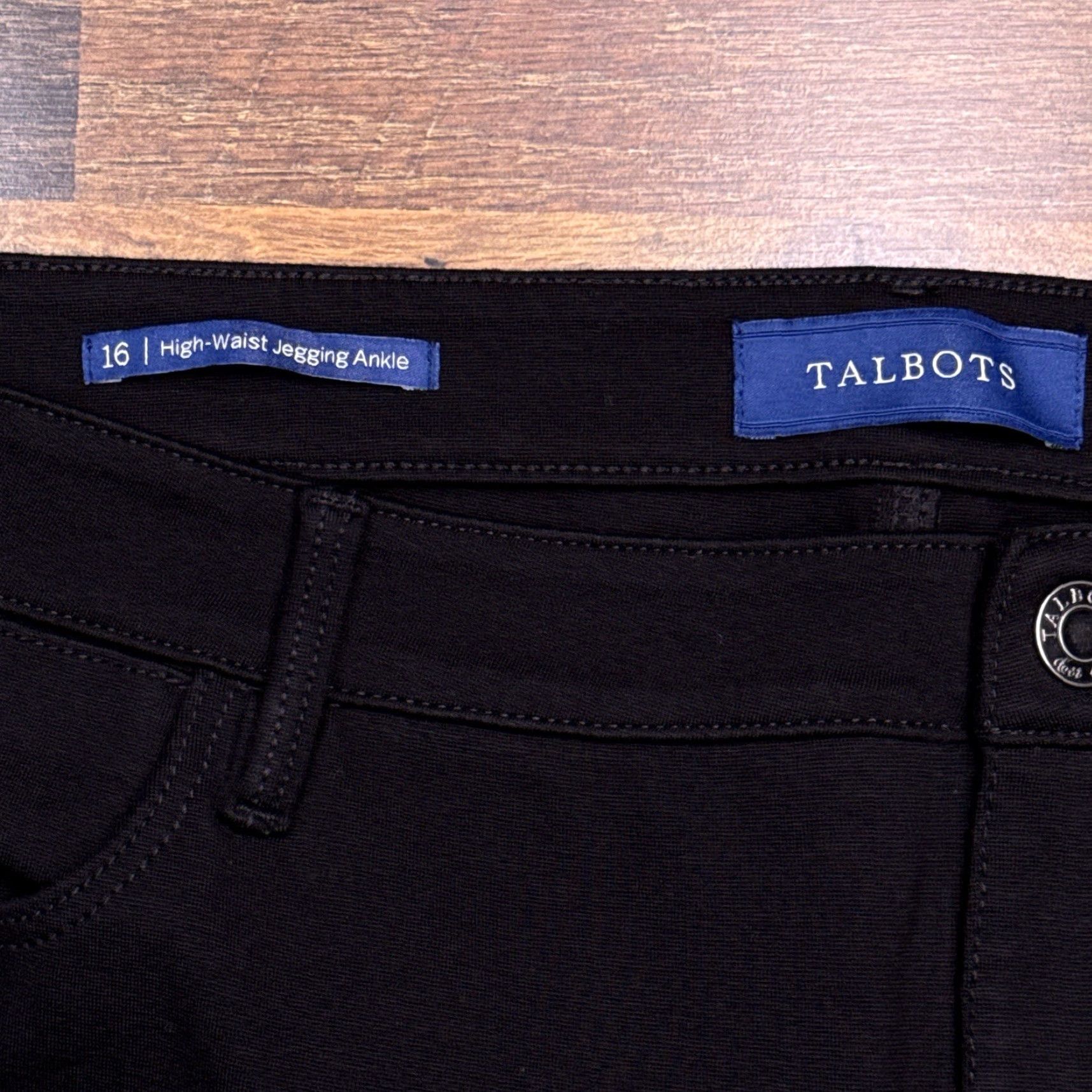Talbots Talbots Jeans Jegging Ankle Black 16W Womens High Waist Stretch 5-Pocket Denim Regular Inseam 26in Size 38" / US 16 / IT 52 - 4 Thumbnail