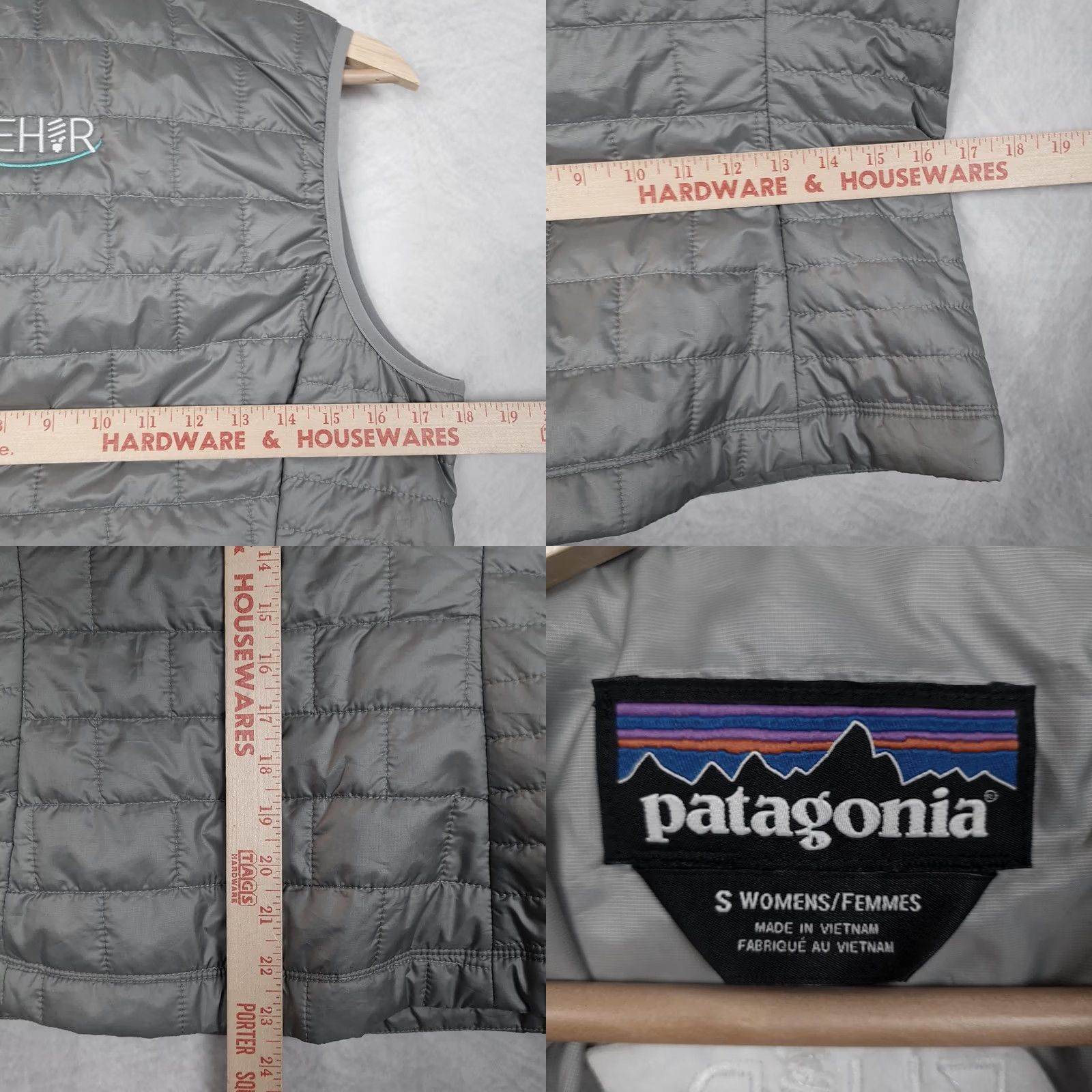 Patagonia Patagonia Nano Puff Vest Womens Small Gray Primaloft Insulated Lightweight Quilted Full Zip Pockets Logo Size S / US 4 / IT 40 - 9 Thumbnail