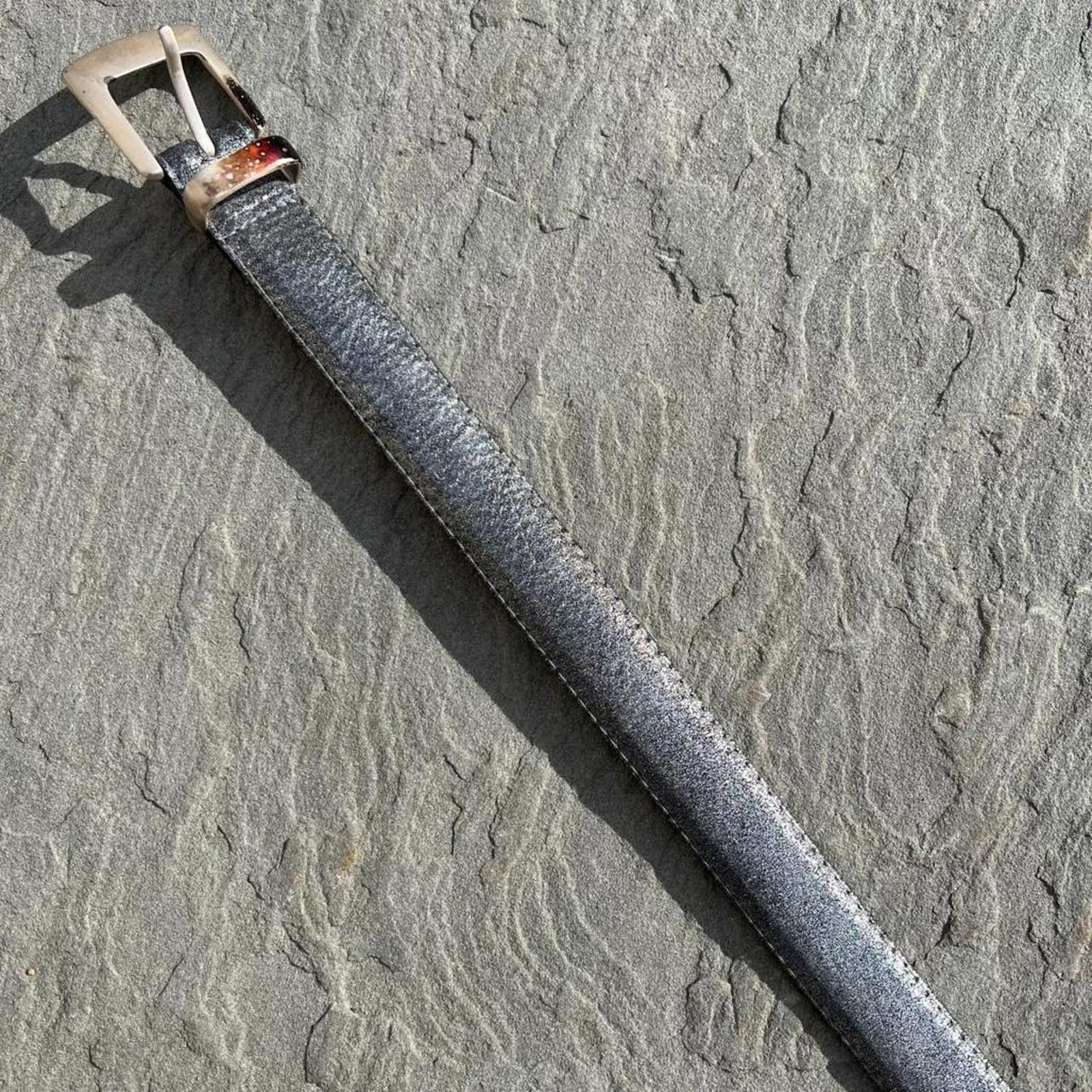 Other Vintage 90s Silver Coated Metal Tip Belt Size ONE SIZE - 3 Thumbnail