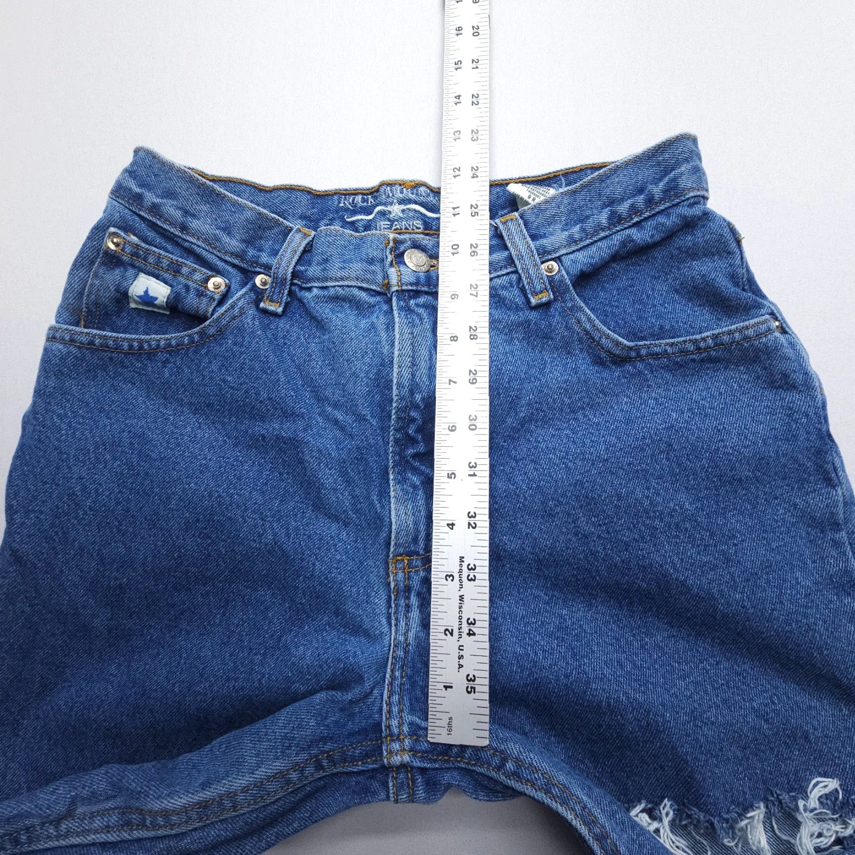 Vintage VINTAGE Rockies Rocky Mountain High Rise Straight Jeans Size 9 Western Denim Women blue 90s Southwestern 5-Pocket Logo Jeans Mens? Size 30" / US 8 / IT 44 - 7 Thumbnail