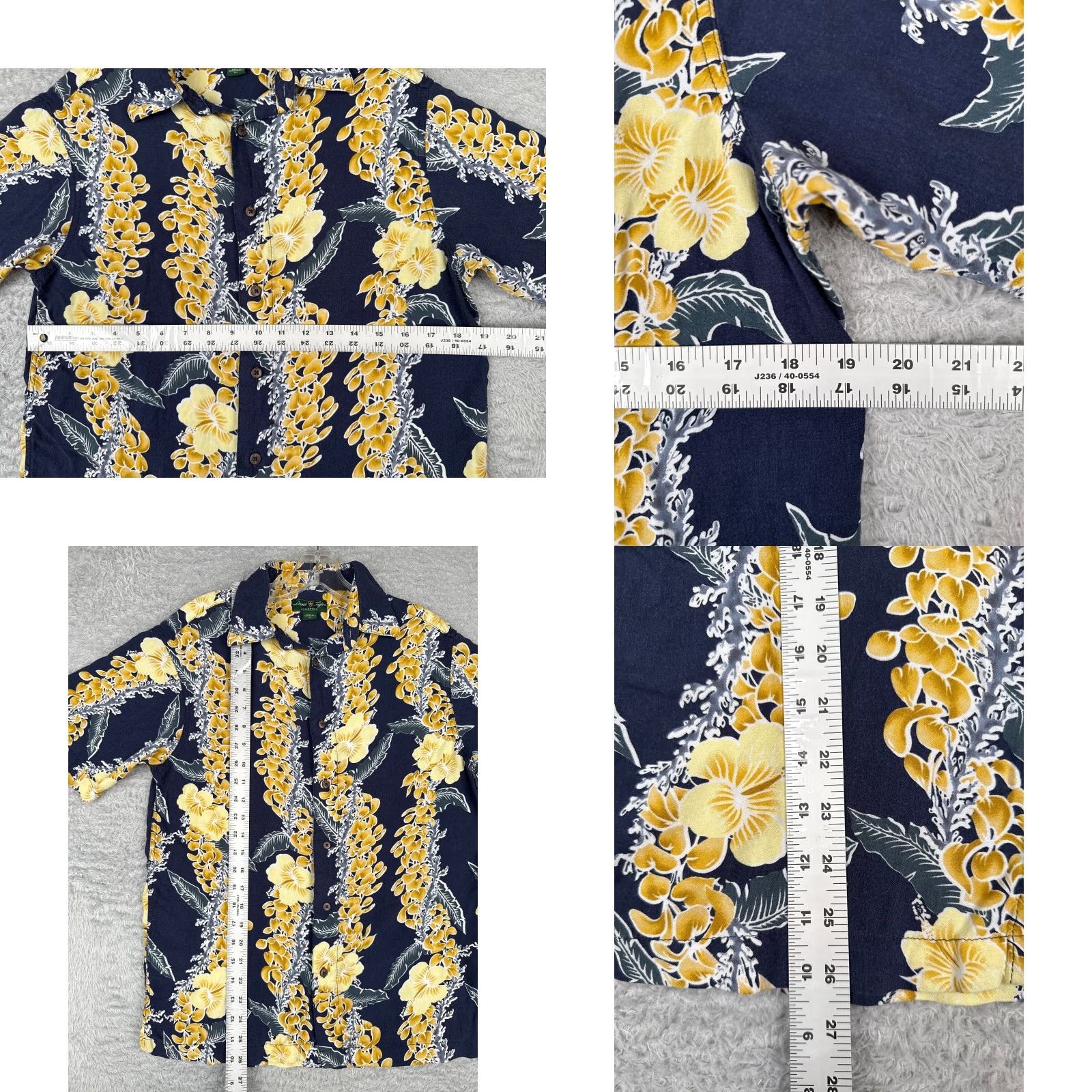 Vintage David Taylor Shirt Mens Small Blue Yellow Floral Hibiscus Plumeria Hawaiian Floral Shirt Mens Small Blue Yellow Hawaiian Dog Theme 90s? Size US S / EU 44-46 / 1 - 8 Thumbnail