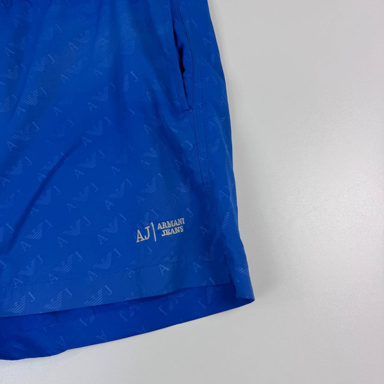 Armani Armani Jeans AJ Swim Shorts Blue Logo Pattern Beach Summer L Size US 30 / EU 46 - 2 Thumbnail