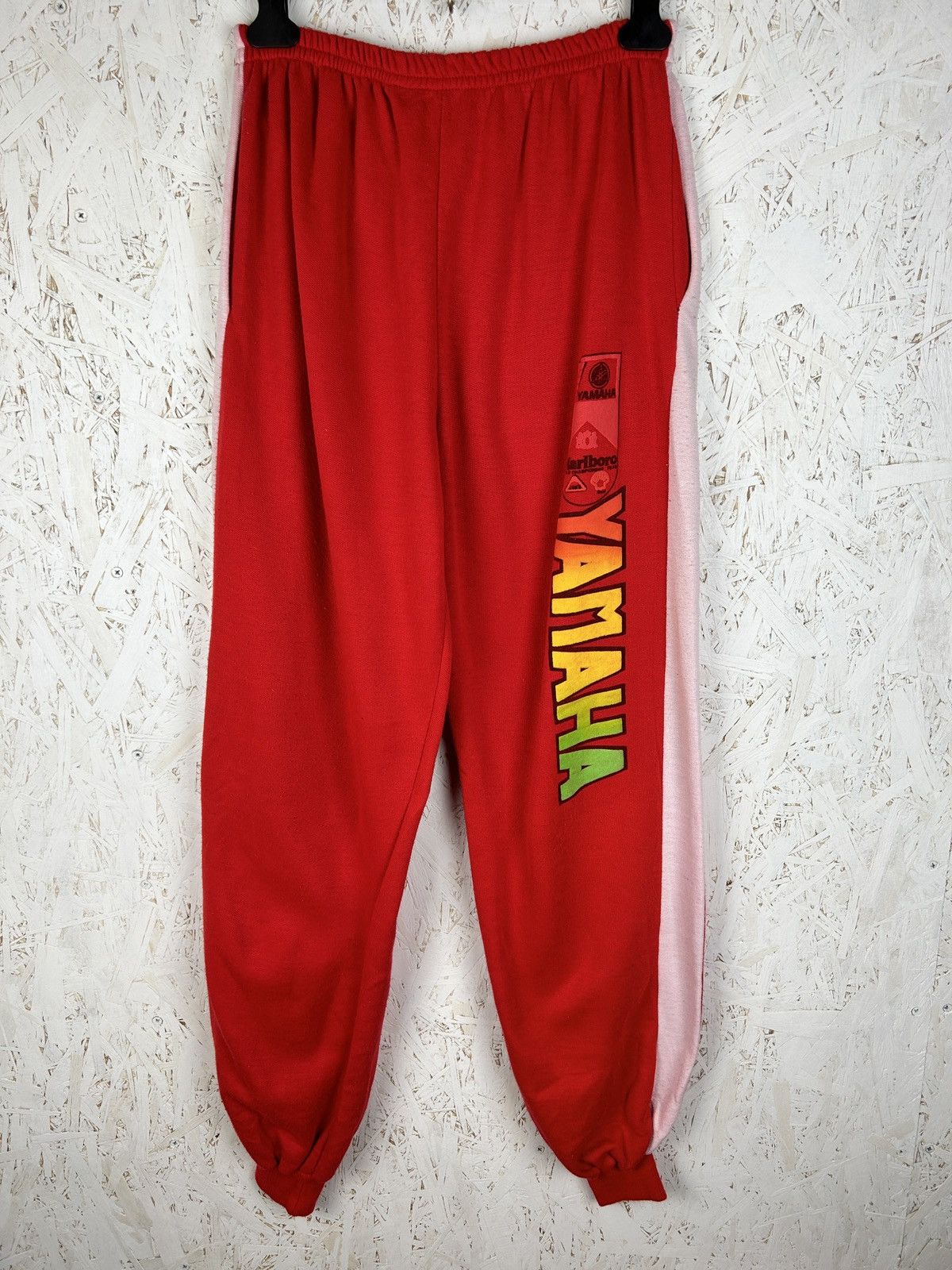 Vintage 90s Vintage Yamaha Marlboro Racing Boot Pants In Red Size US 32 / EU 48 - 1 Thumbnail