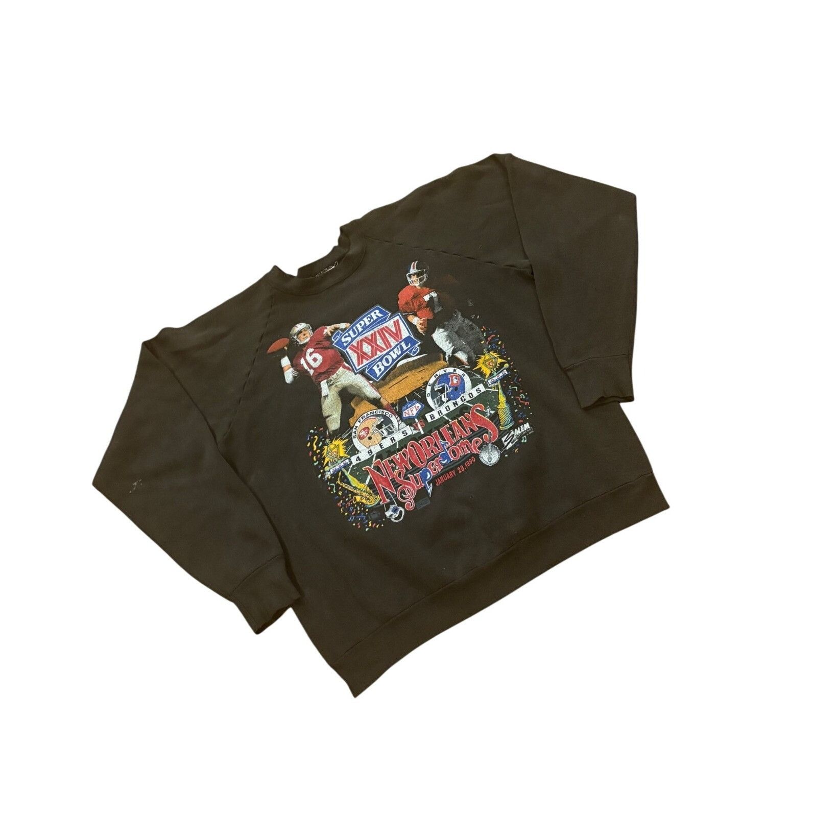 Salem Sportswear Vintage Salem Sportswear Super Bowl XXIV 49ers vs Broncos Ma Size US XXL / EU 58 / 5 - 3 Thumbnail