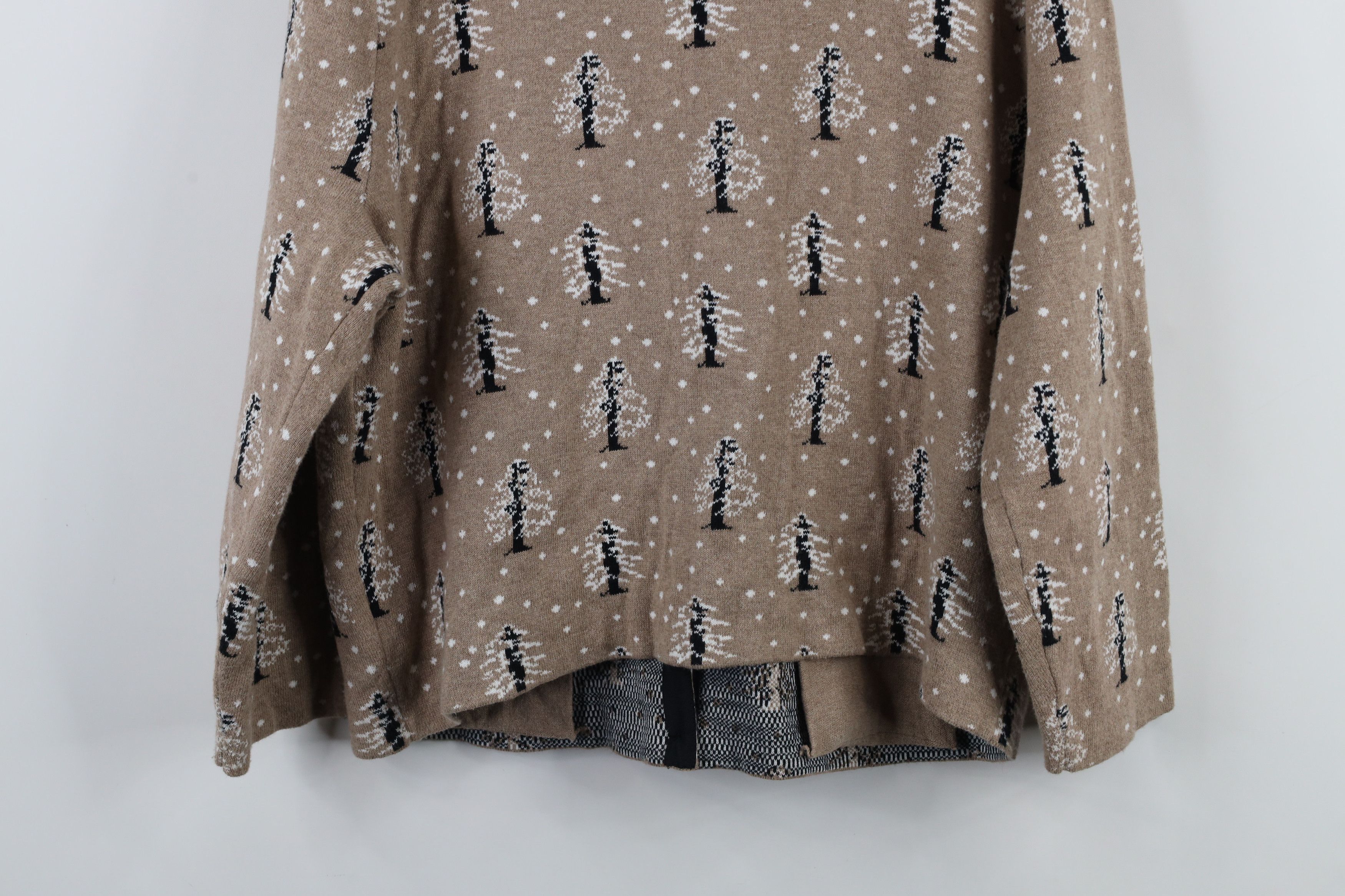 Lands' End × Vintage Vintage Lands End Tree All Over Print Knit Cardigan Sweater Size XL / US 12-14 / IT 48-50 - 11 Thumbnail