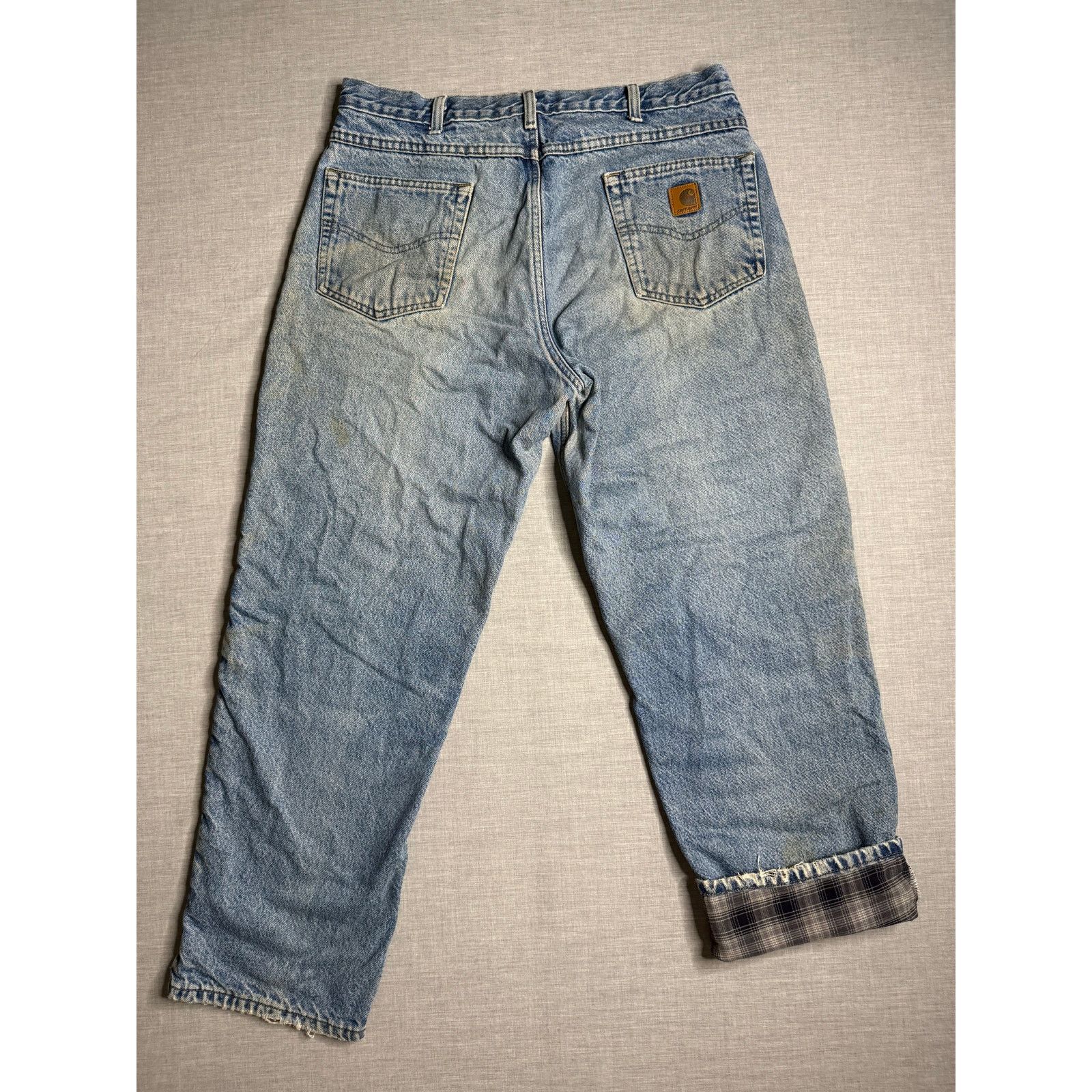 Carhartt Carhartt Flannel Lined Heavyweight Carpenter Jeans 35x30 Size US 35 - 1 Thumbnail