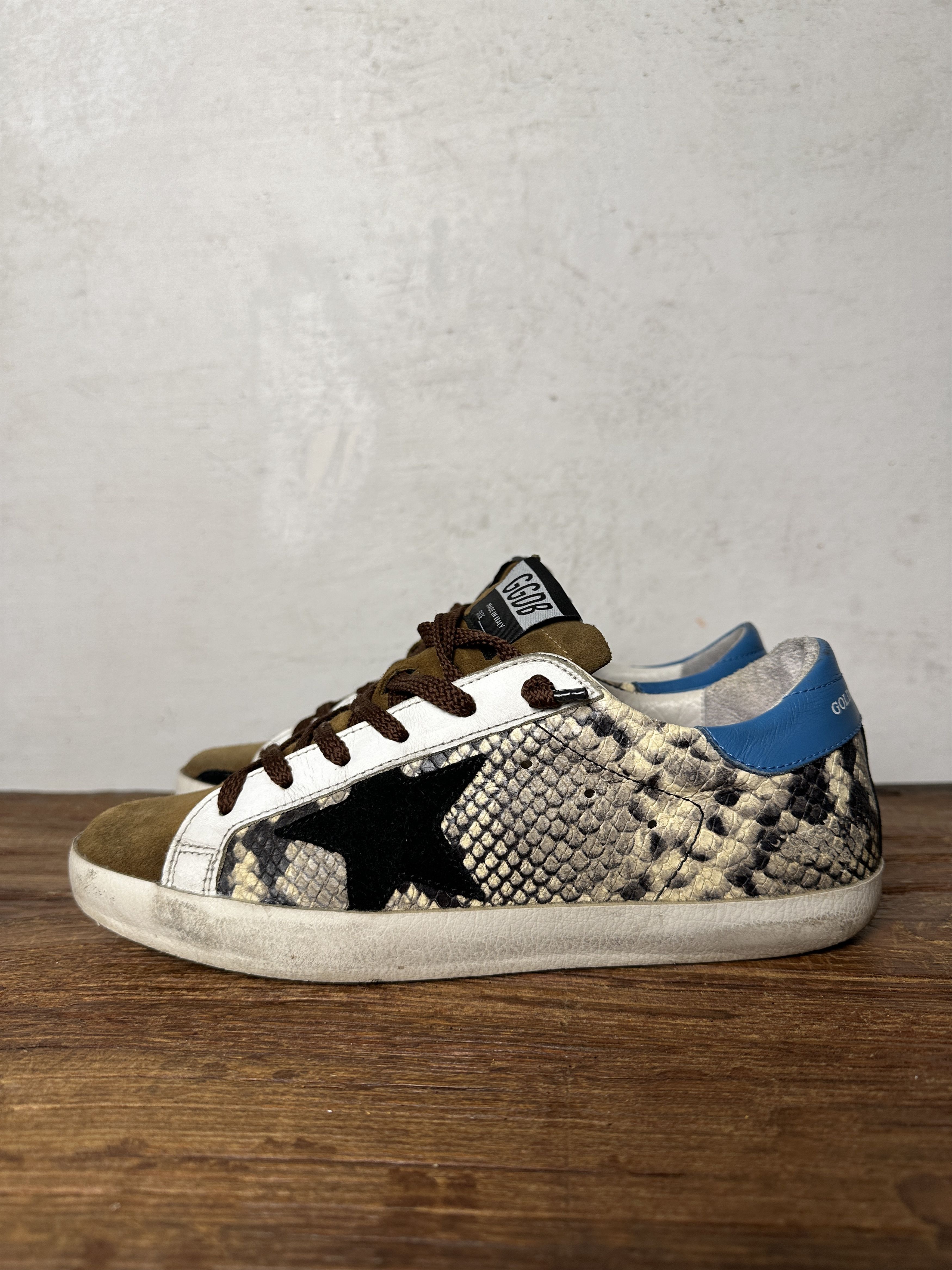 Golden Goose Golden Goose GGDB Superstar Brown Snake Print Sneakers Size US 8 / IT 38 - 2 Thumbnail