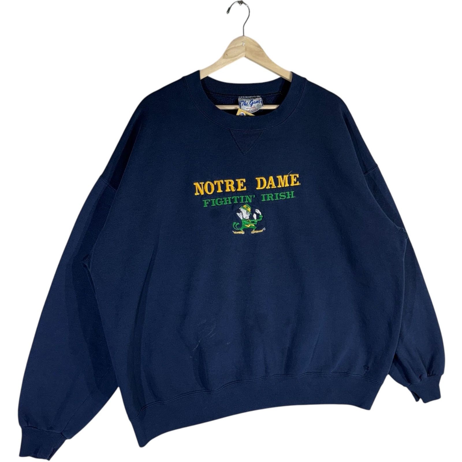 The Game VTG Notre Dame University Fightin Irish Spellout Crew XXL Size US XXL / EU 58 / 5 - 4 Thumbnail