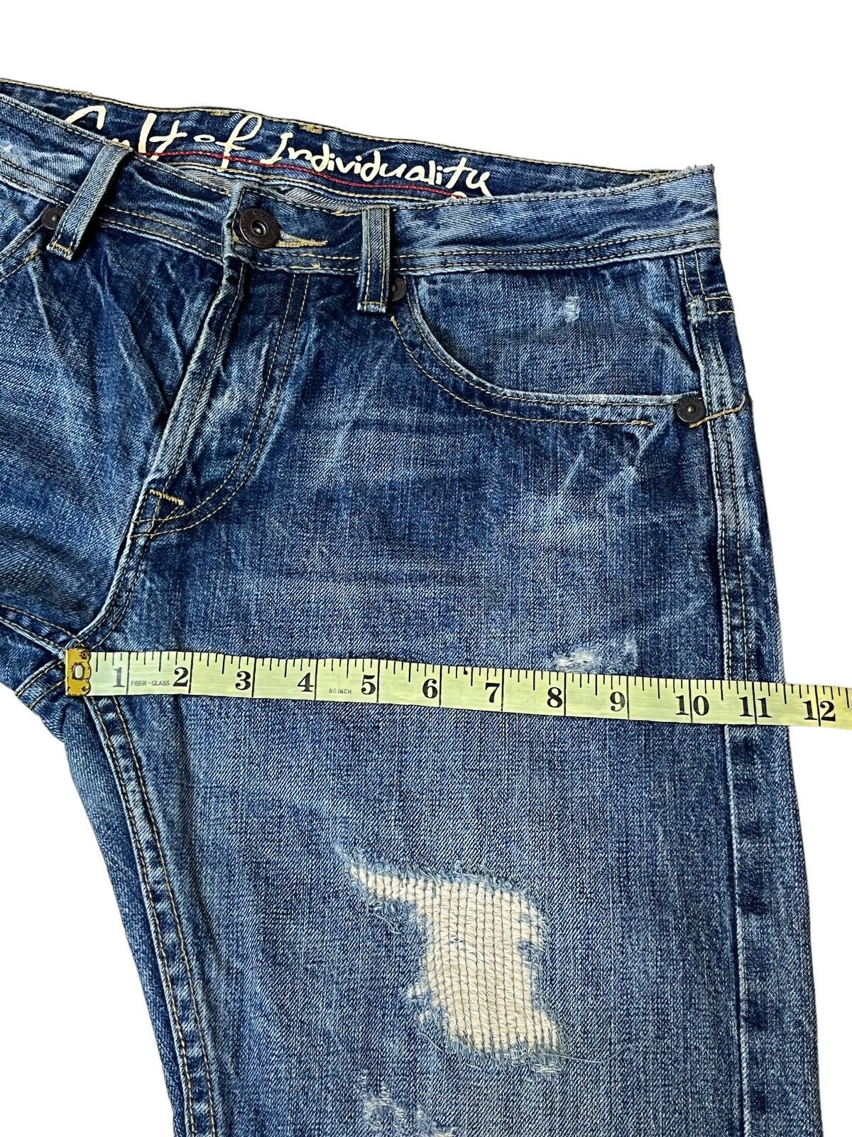 Cult Of Individuality SICK JAPANESE CULT OF INDIVIDUALITY SELVEDGE DISTRESS DENIM Size US 34 / EU 50 - 16 Thumbnail