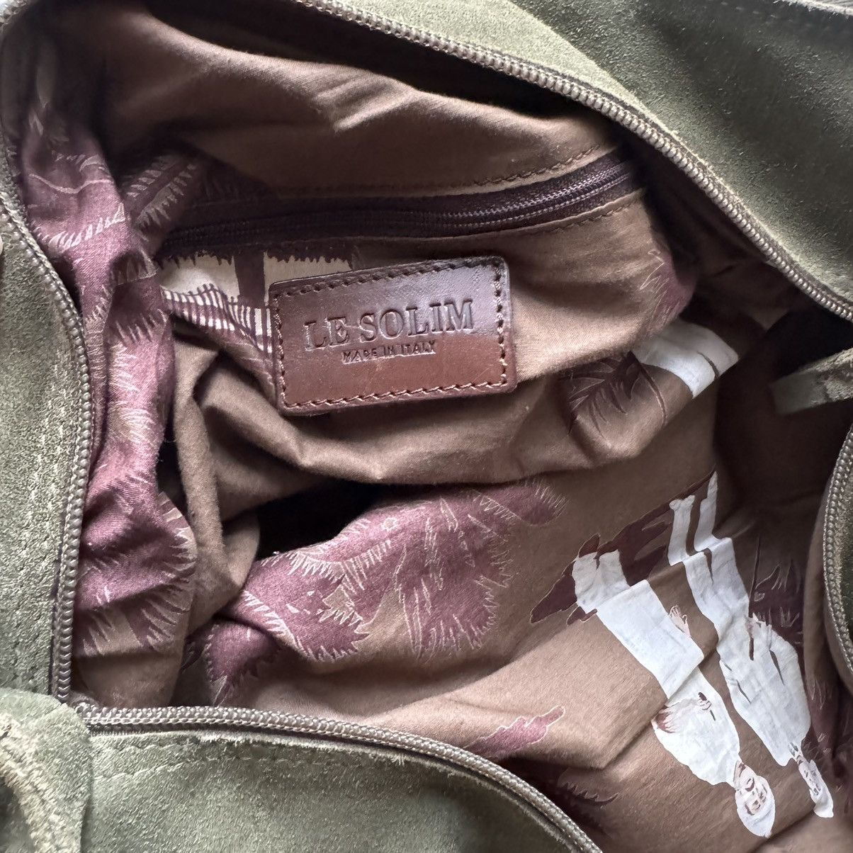 Vintage Le Solim khaki and brown canvas shoulder bag Size ONE SIZE - 9 Thumbnail