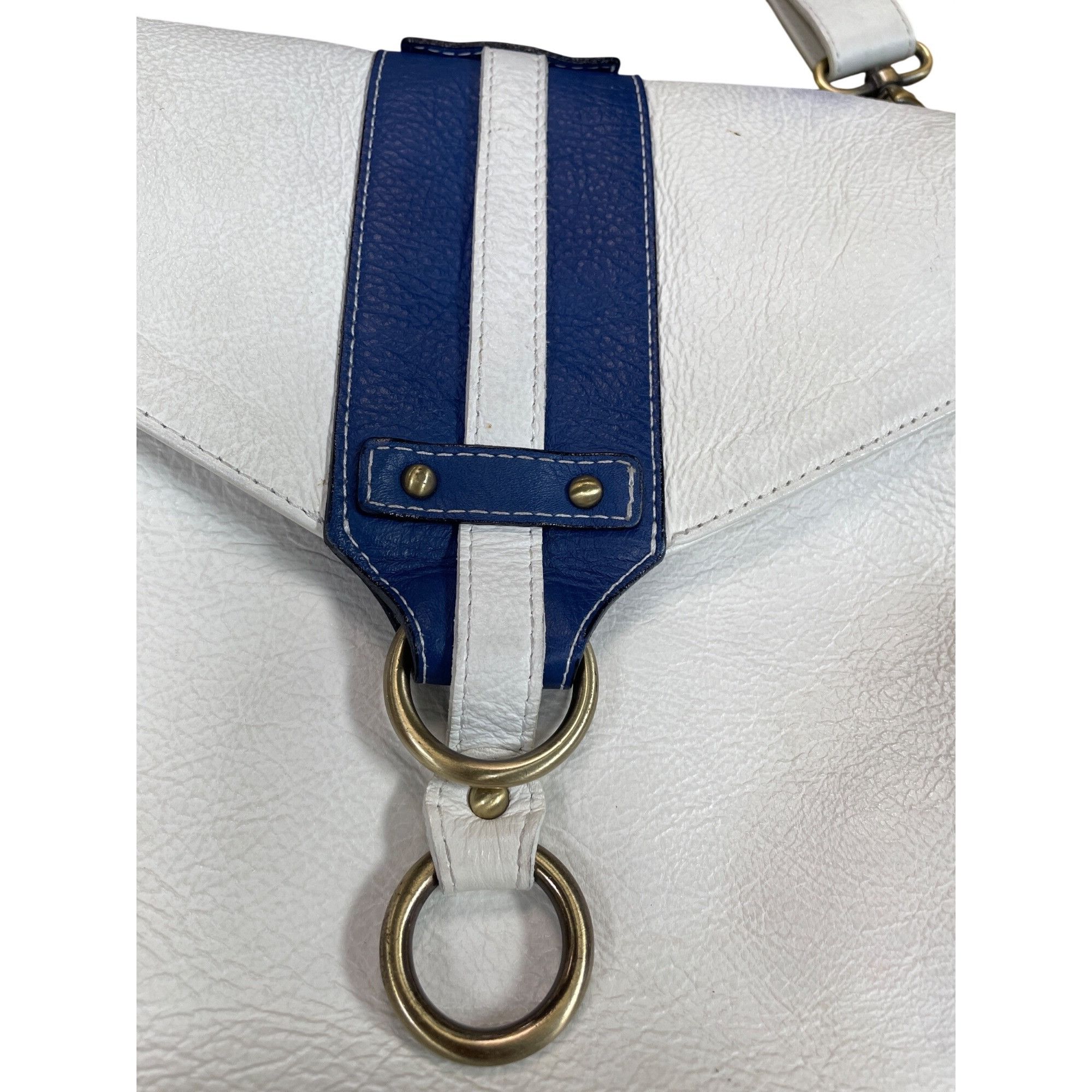 Other Avorio Italy leather white blue adjustable crossbody shoulde Size ONE SIZE - 2 Thumbnail