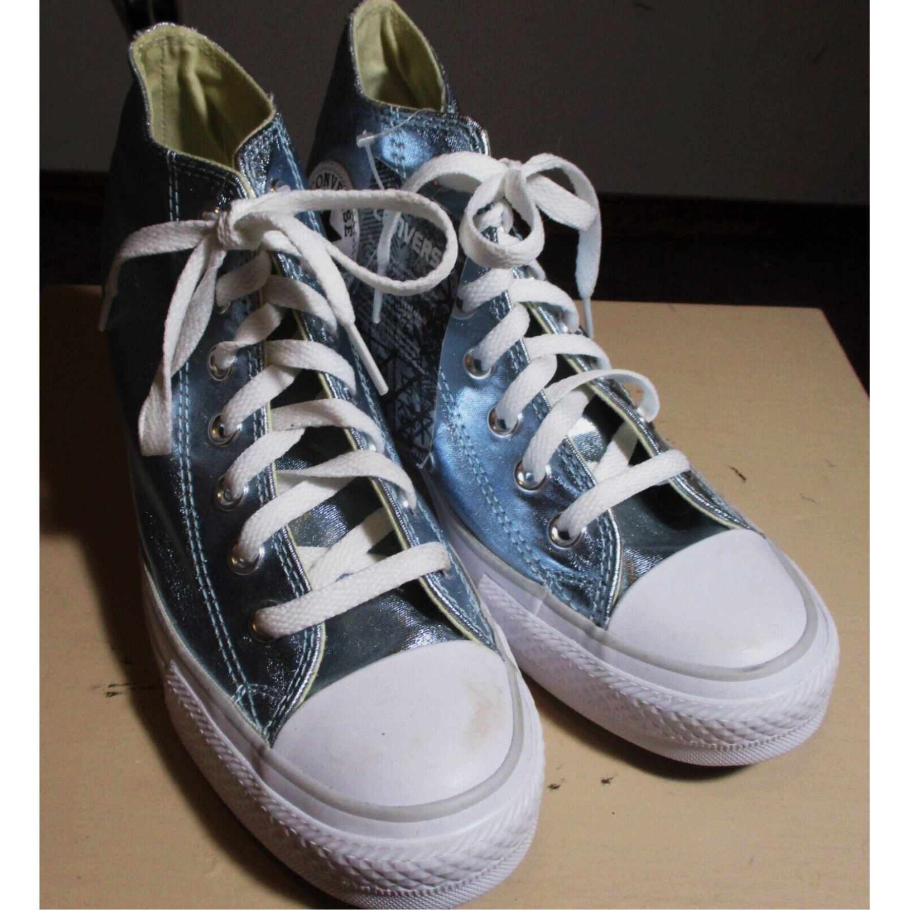 Converse CONVERSE All Star Chuck Taylor Silver Lace Up Ankle Sneaker Boots for Women US Size 7 New with Tags Grailed