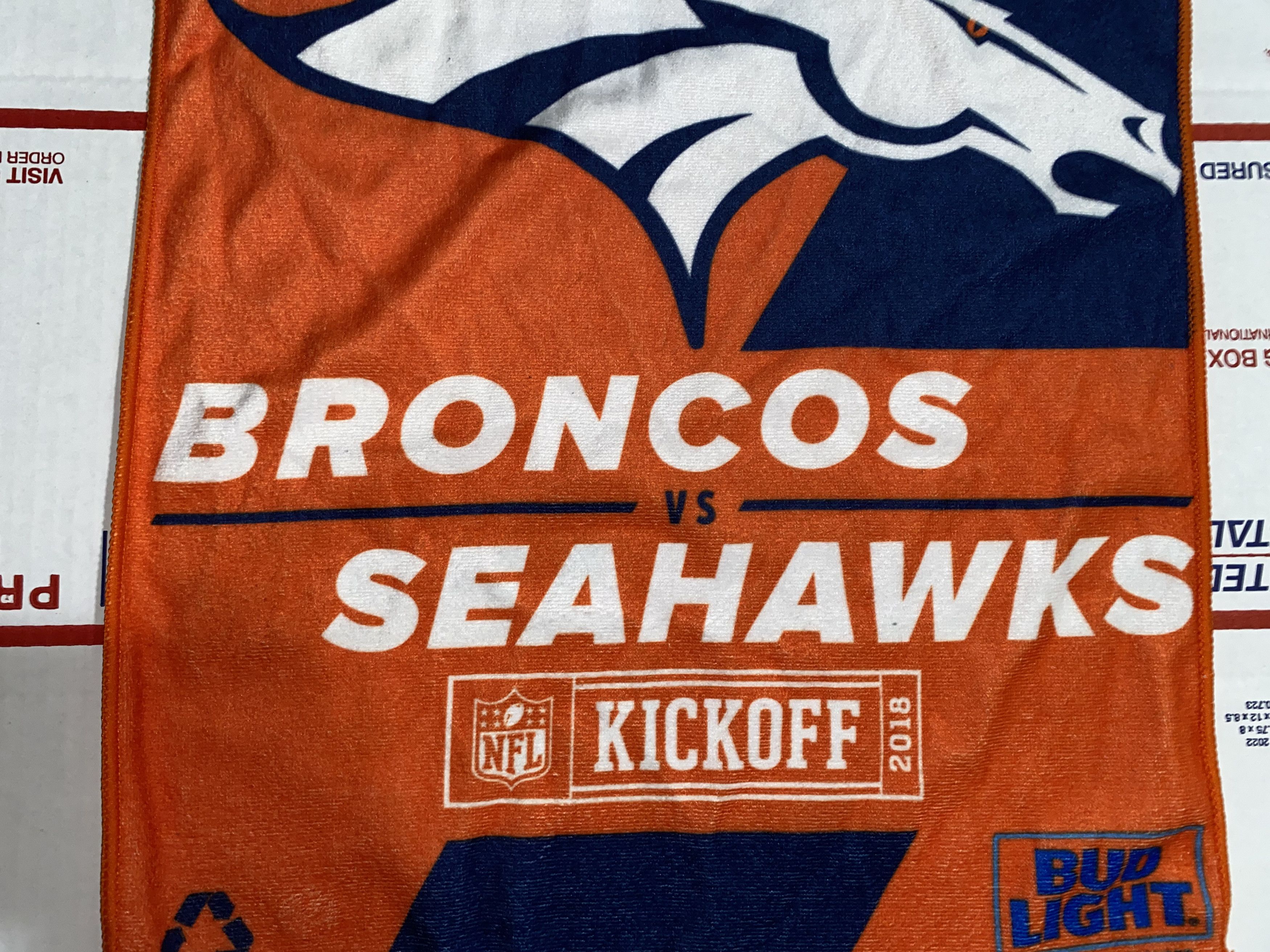 NFL 2018 NFL football game Towel Denver Broncos Seattle Seahawks Size ONE SIZE - 3 Thumbnail