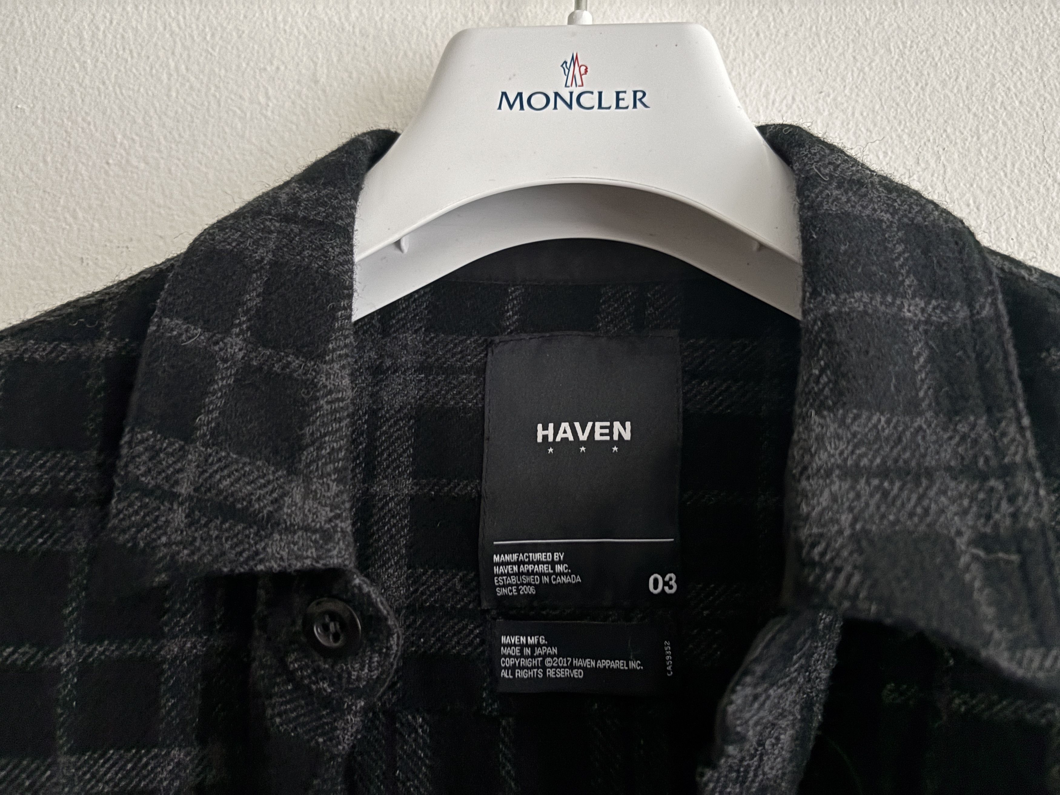 Haven $435 Black Grey Plaid Wool Overshirt/ Shirt Jacket Japan Size US M / EU 48-50 / 2 - 4 Thumbnail