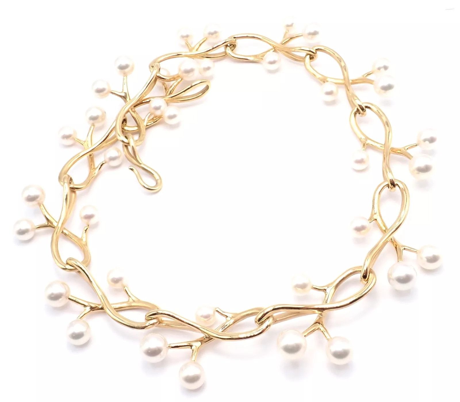 Vintage Angela Cummings & Assael 18k Yellow Gold Pearl Necklace Size ONE SIZE - 8 Thumbnail