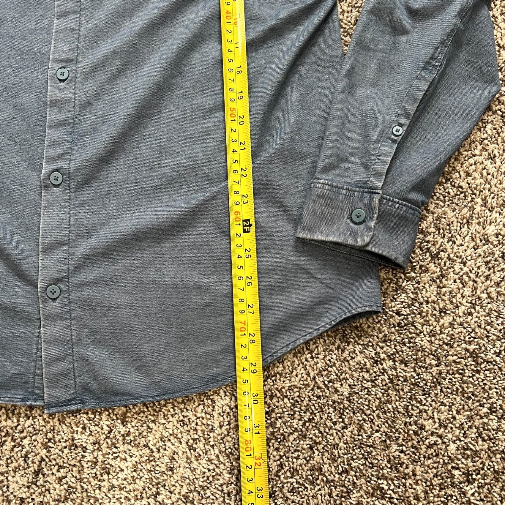 Lululemon Lululemon Shirt Mens L Button-Up Blue Long Sleeve One Thing At A Time Collared Size US L / EU 52-54 / 3 - 2 Thumbnail