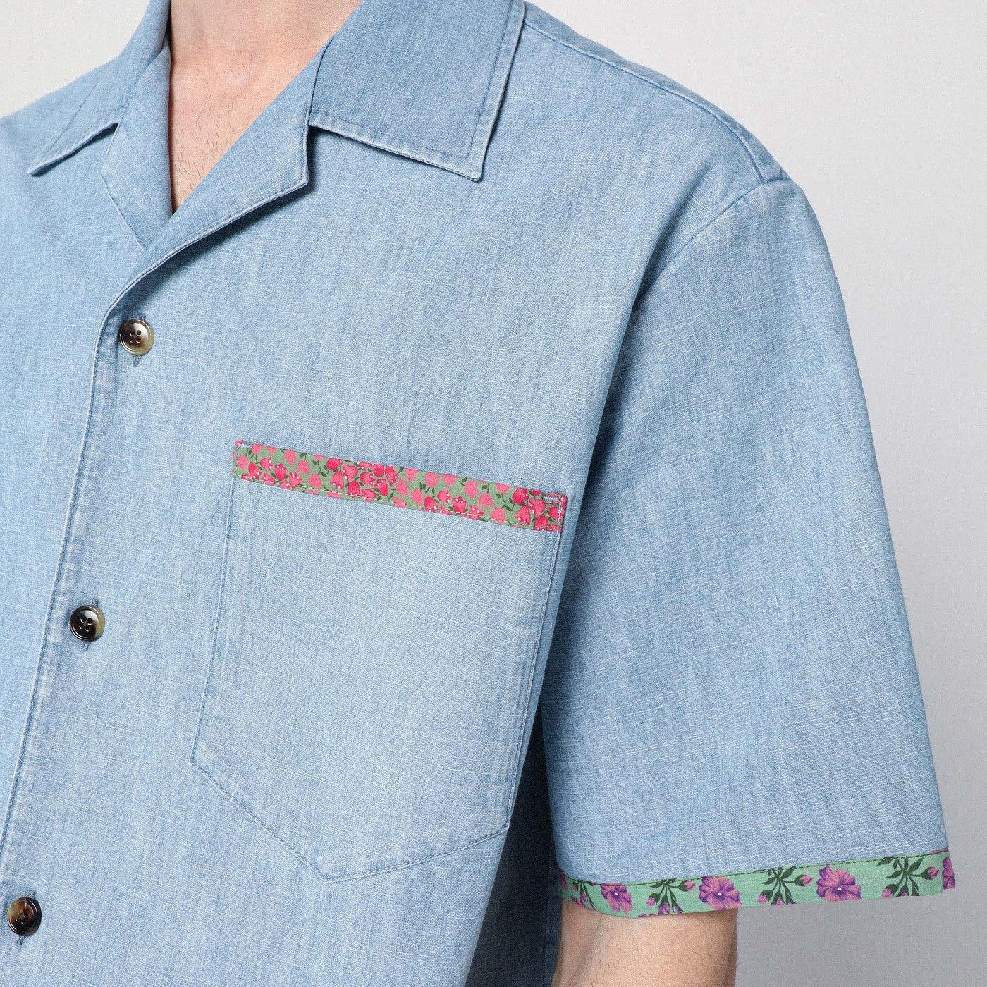 Valentino o1d2blof0326 Denim Shirt in Light Blue Size US M / EU 48-50 / 2 - 4 Thumbnail