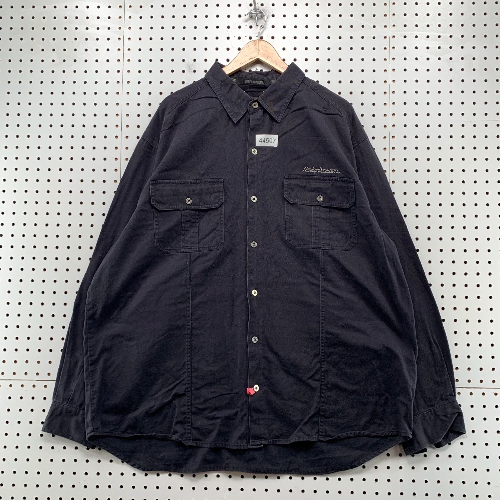 Harley Davidson VINTAGE Harley-Davidson Button-Up Shirt 2XL Black Embroidered Eagle Long Sleeve Mens 2XL Vintage Biker Cowboy Style Size US XXL / EU 58 / 5 - 2 Thumbnail
