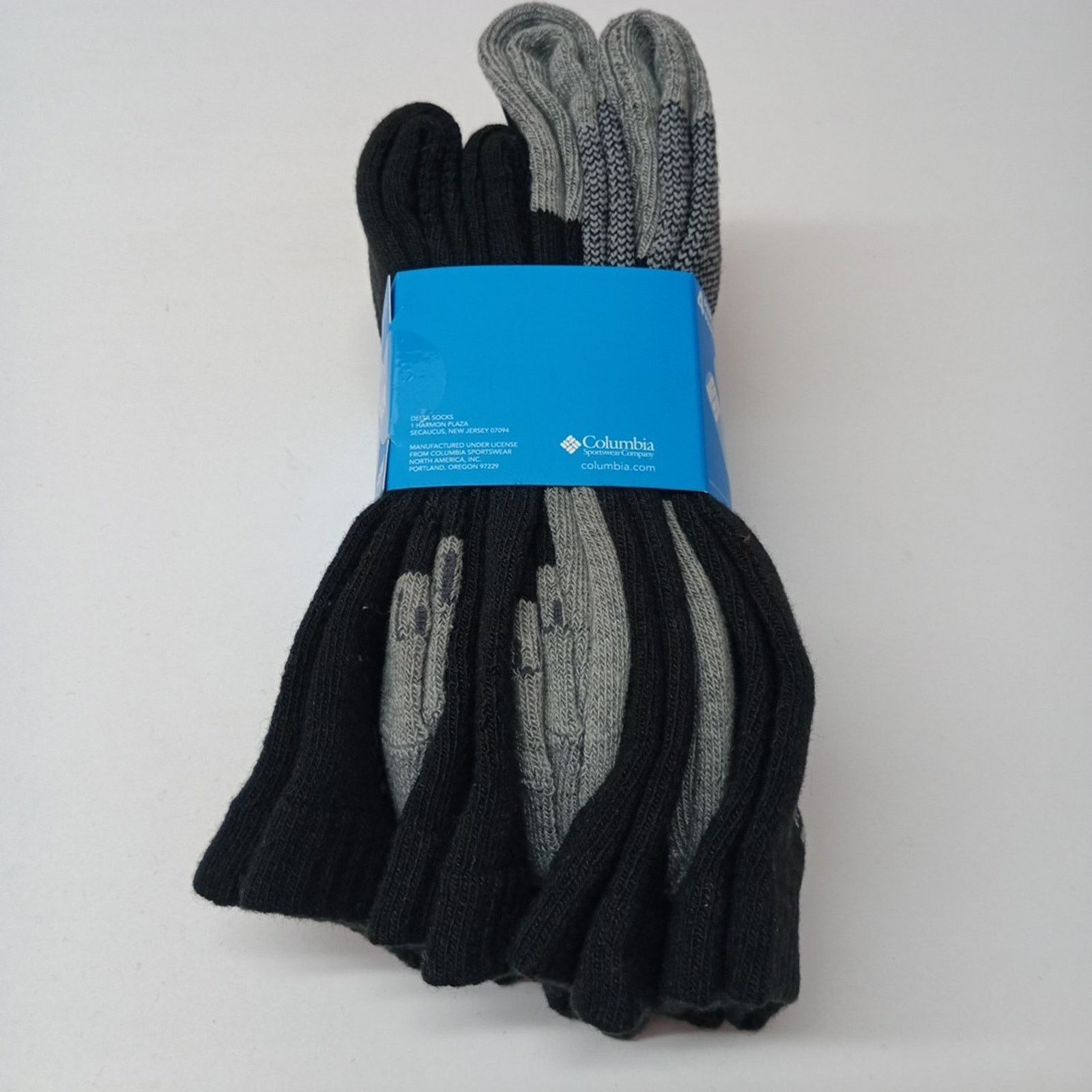 Columbia Men's Columbia 4 Pairs Crew Black Socks Size 6-12 Wool Blend Size ONE SIZE - 3 Thumbnail