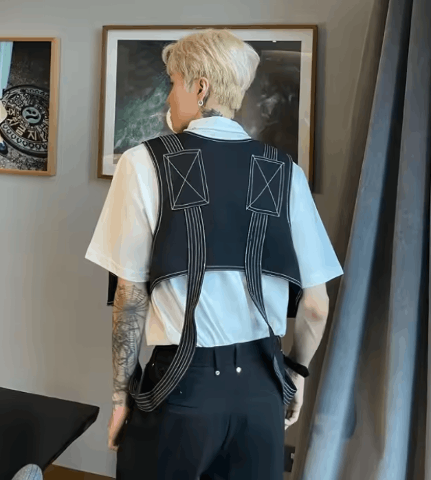 Japanese Brand NOTABLE Functional Cargo-Style Vest Workwear #A77-1876 Size US M / EU 48-50 / 2 - 13 Thumbnail