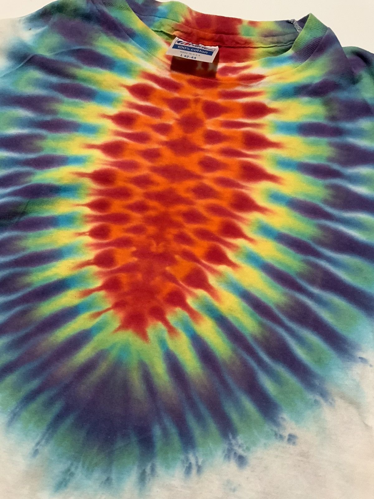 Vintage Vintage 80s Tie Dye Psychedelic Single Stitch S/S T-Shirt Size US L / EU 52-54 / 3 - 6 Thumbnail