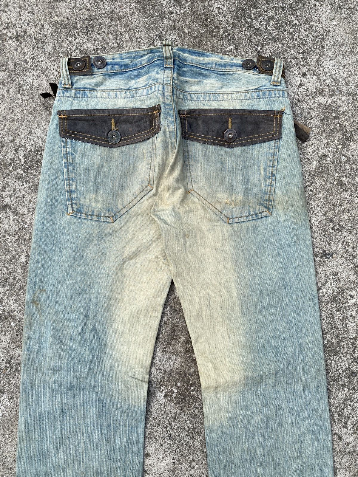 Army Of Me × Japanese Brand Army Of No Distressed Rusty Faded Blue Jeans Size US 31 - 11 Thumbnail