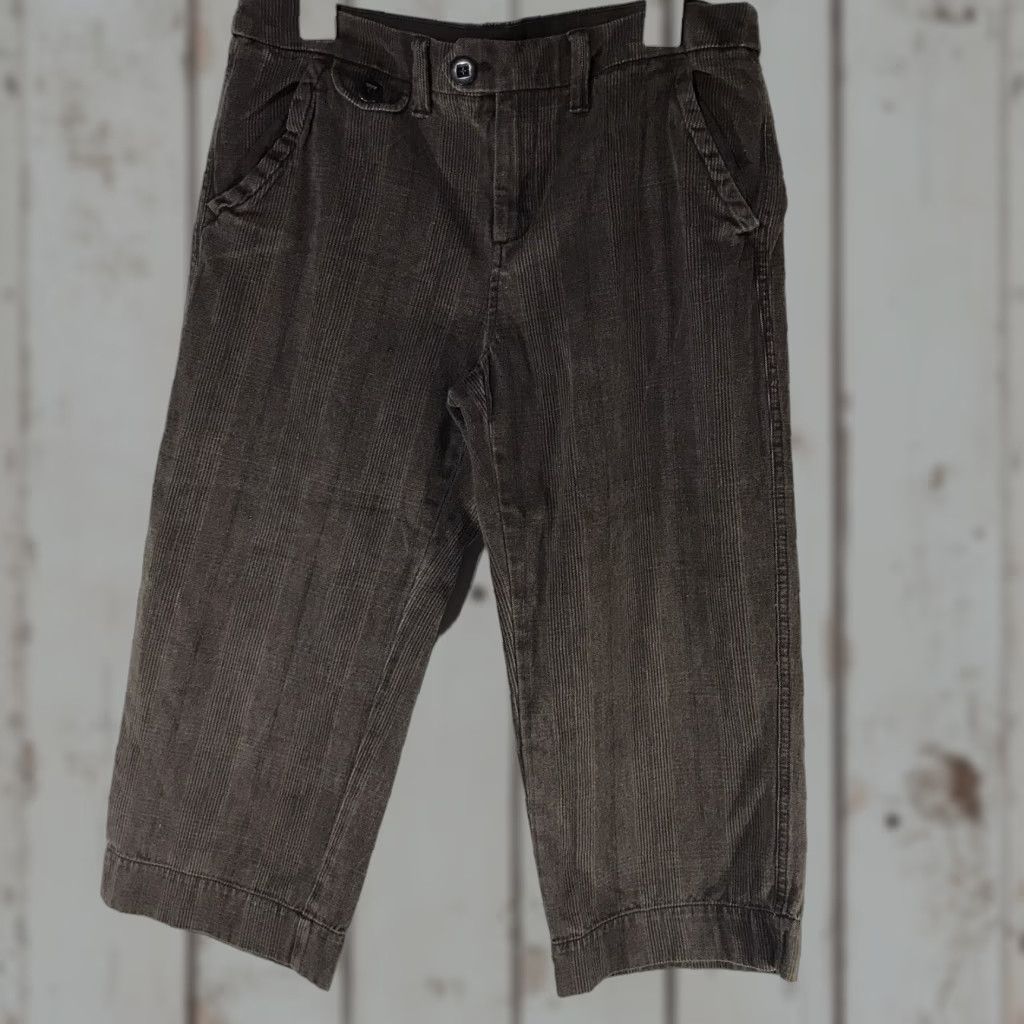 Vintage RUFF HEWN Brown Striped Capris Womens Size 12 Regular Fit Lightweight Comfort Pants Size ONE SIZE - 1 Thumbnail