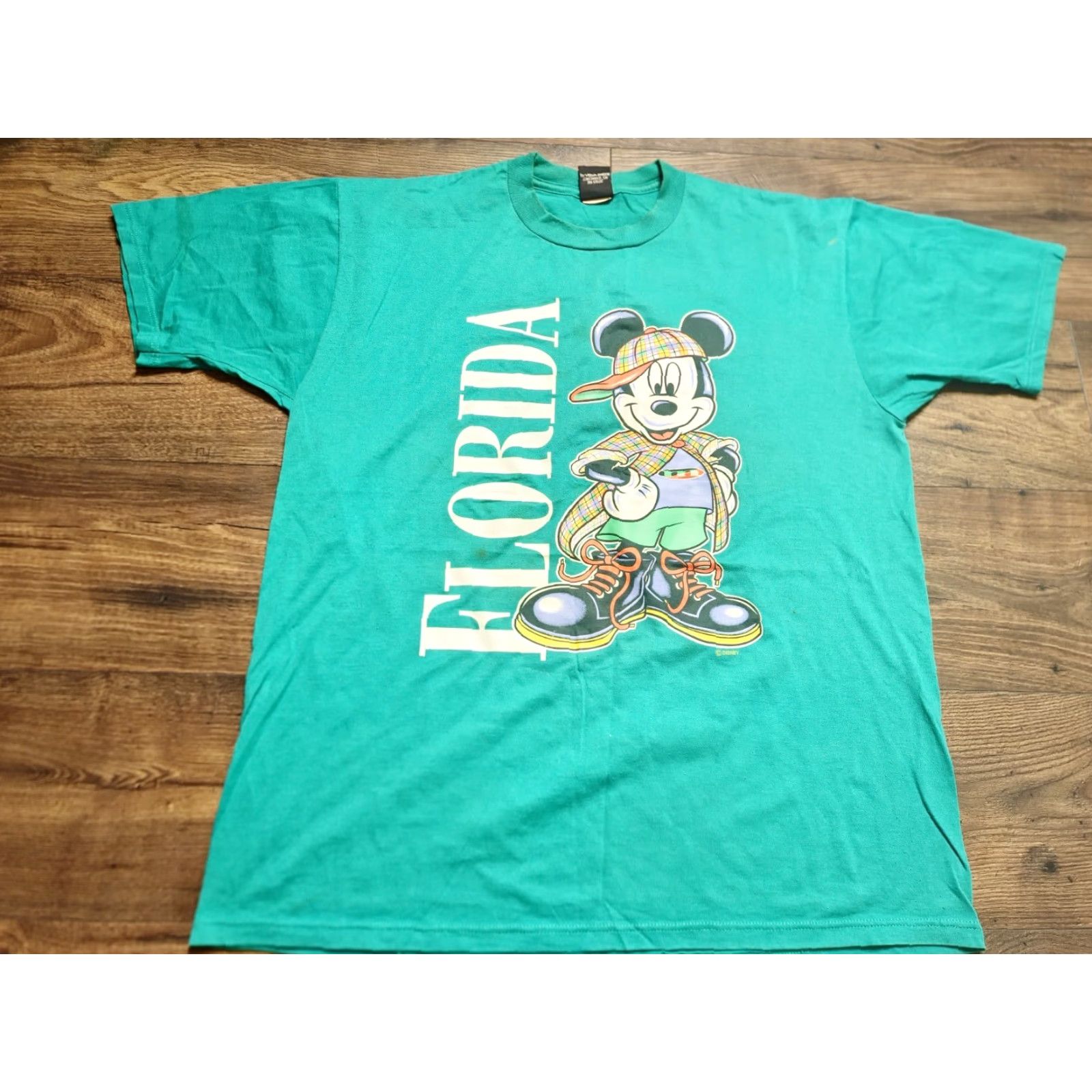 Velva Sheen VINTAGE Velva Sheen Mickey Mouse Florida T-Shirt Unisex Adults XL Crew Neck Green 80s 90s Disney Graphic Print Size US XL / EU 56 / 4 - 2 Thumbnail