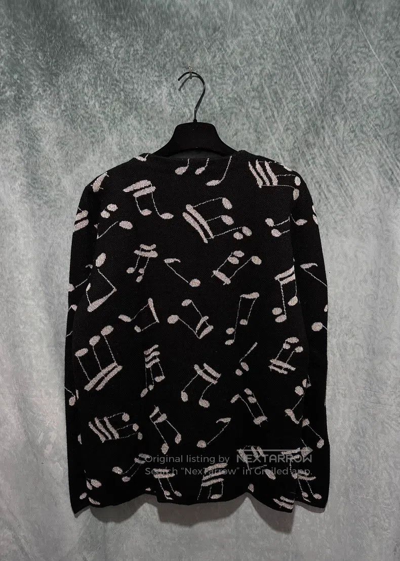 Saint Laurent Paris Saint Laurent Paris Music Note Knit Cardigan Size US XS / EU 42 / 0 - 4 Thumbnail