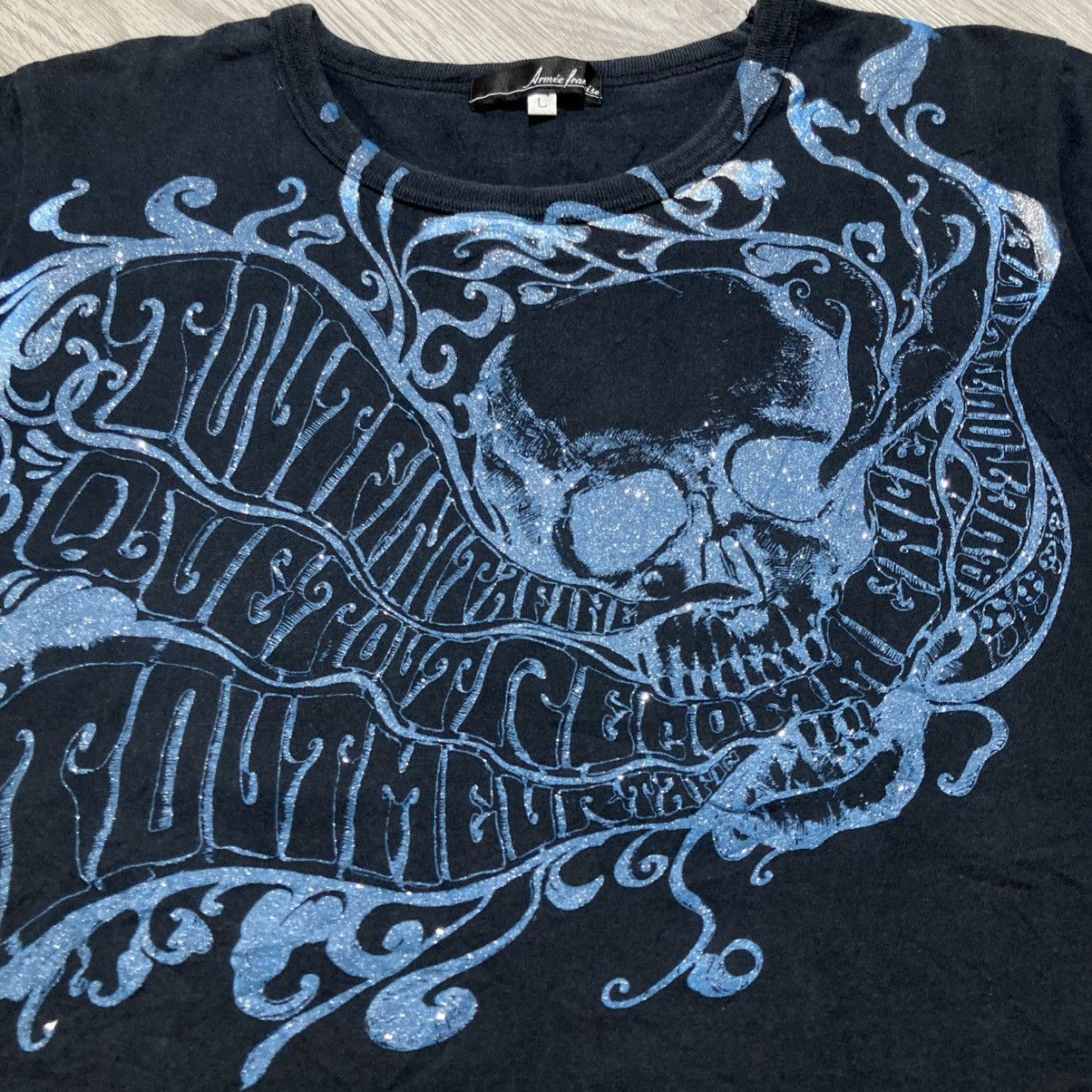 20471120 2000s Armee Skull Ghost Punk Logo Tee Gothic Grunge Style Size US M / EU 48-50 / 2 - 7 Thumbnail