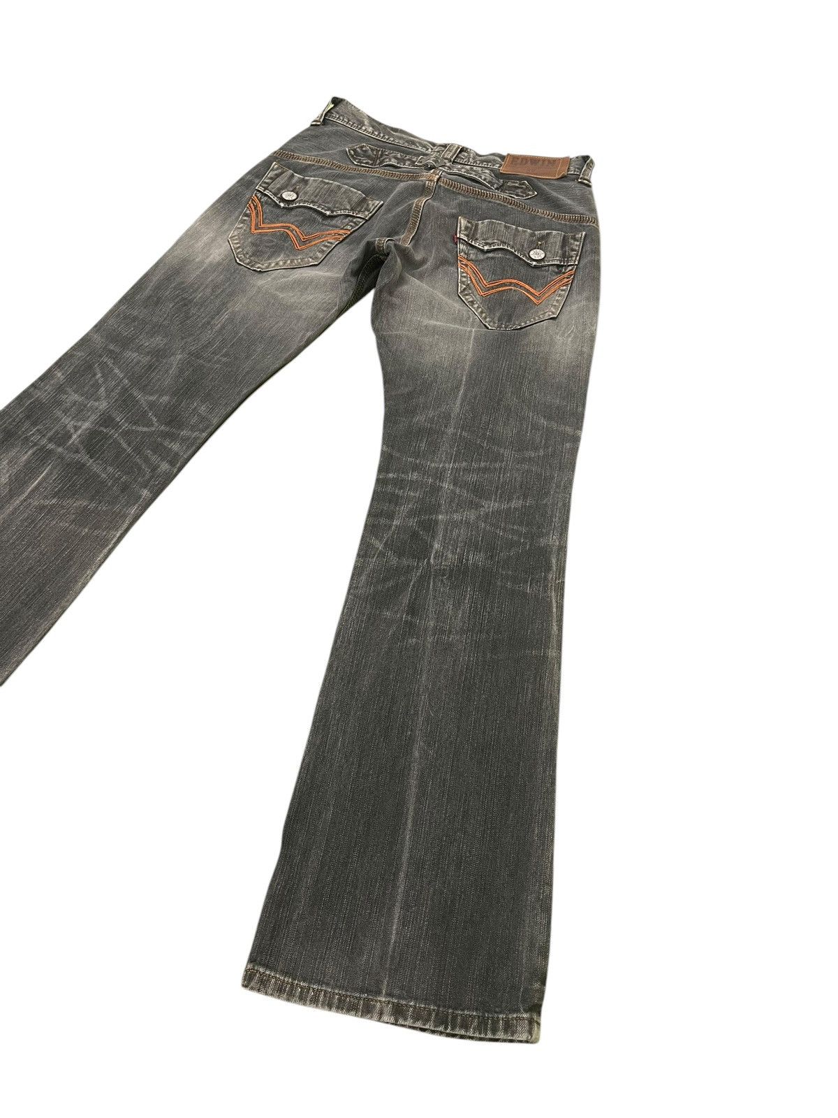 Edwin Flare Jeans Edwin XV Faded Distress Boot Cut 1🟦0 Size US 31 - 13 Thumbnail
